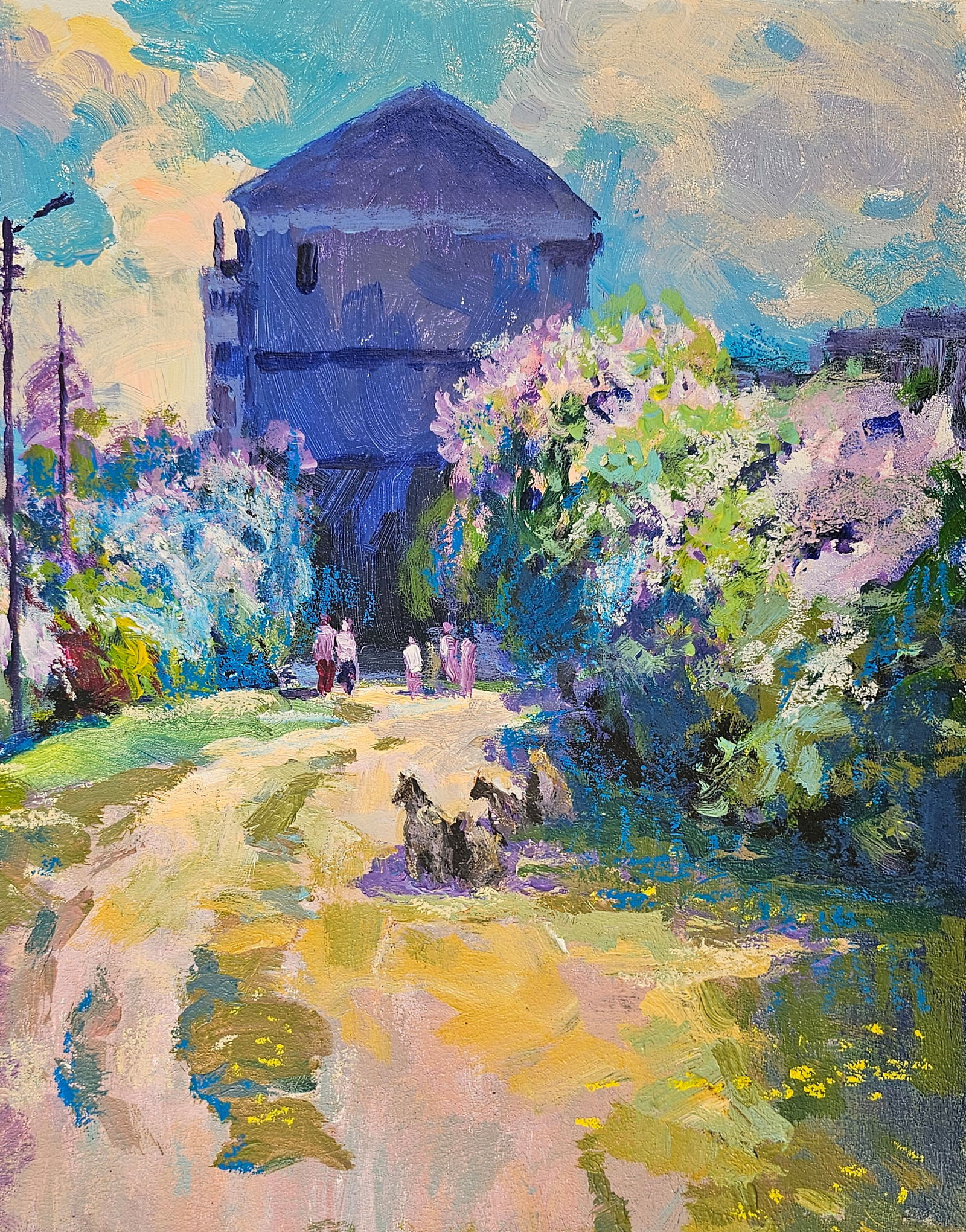 Acrylic painting The lilac blossomed Vyacheslav Petrovich Babac - 4