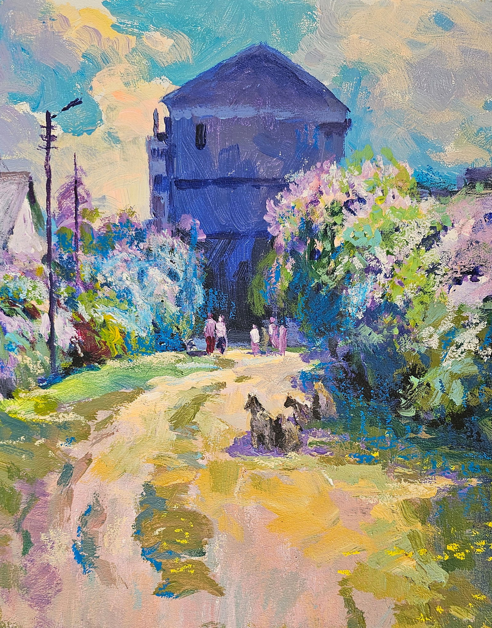Acrylic painting The lilac blossomed Vyacheslav Petrovich Babac - 8
