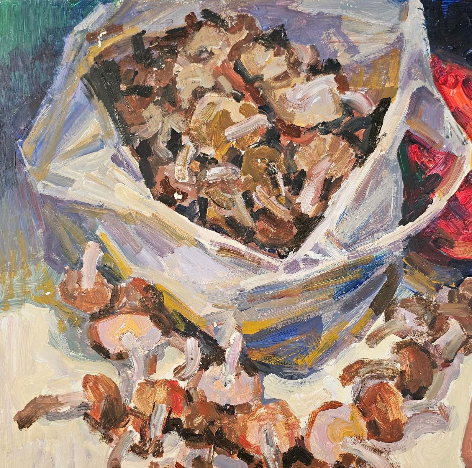 Acrylic painting still life with mushrooms Vyacheslav Petrovich Babac - 3