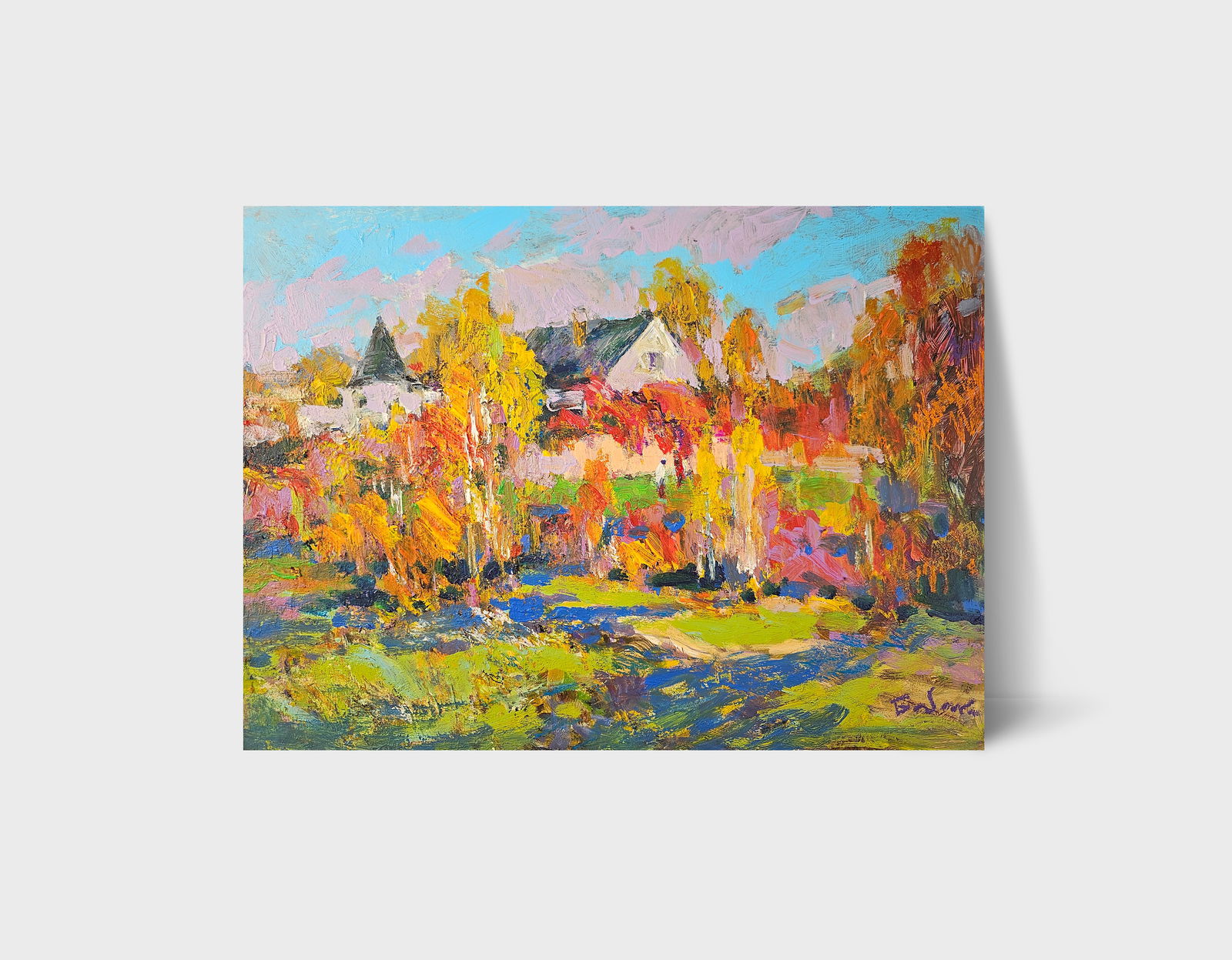 Acrylic painting October has arrived Vyacheslav Petrovich Babac - 10