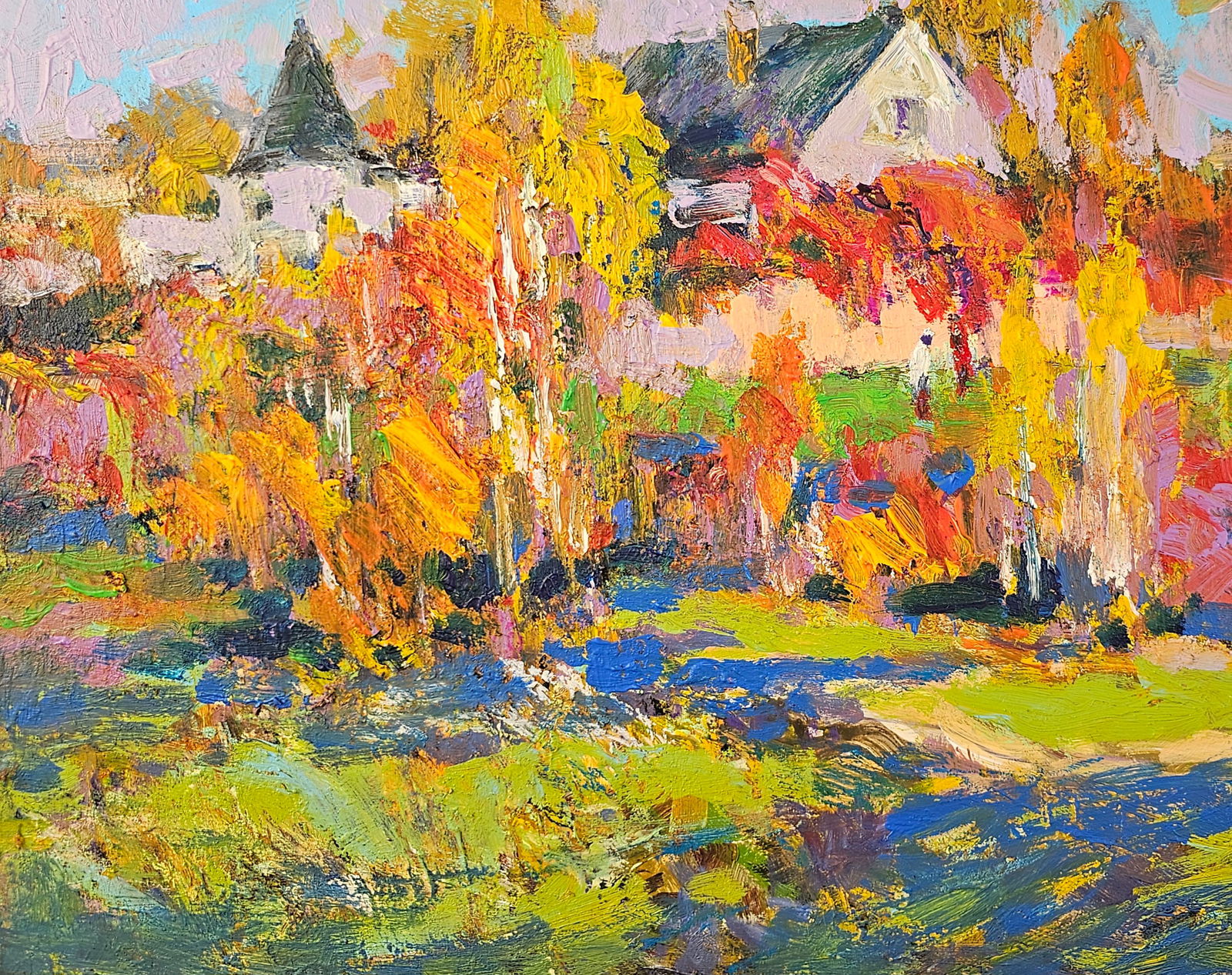 Acrylic painting October has arrived Vyacheslav Petrovich Babac - 5