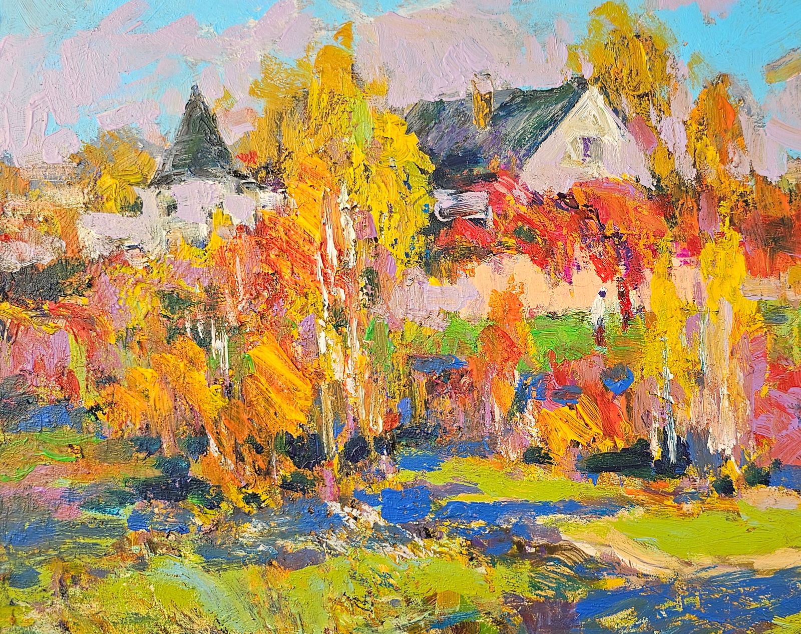 Acrylic painting October has arrived Vyacheslav Petrovich Babac - 8