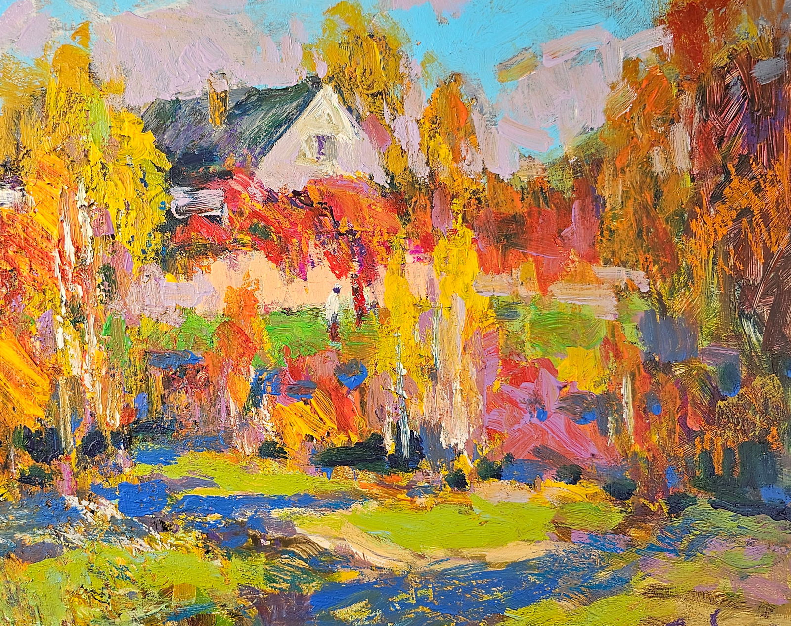 Acrylic painting October has arrived Vyacheslav Petrovich Babac - 9