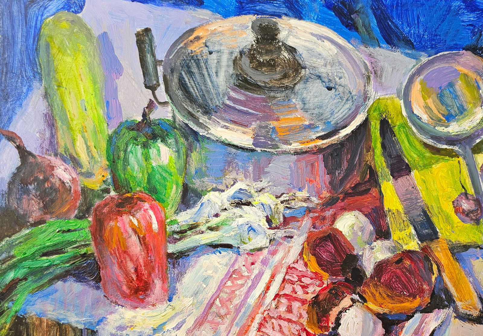 Acrylic painting There will be borscht Vyacheslav Petrovich Babac - 3