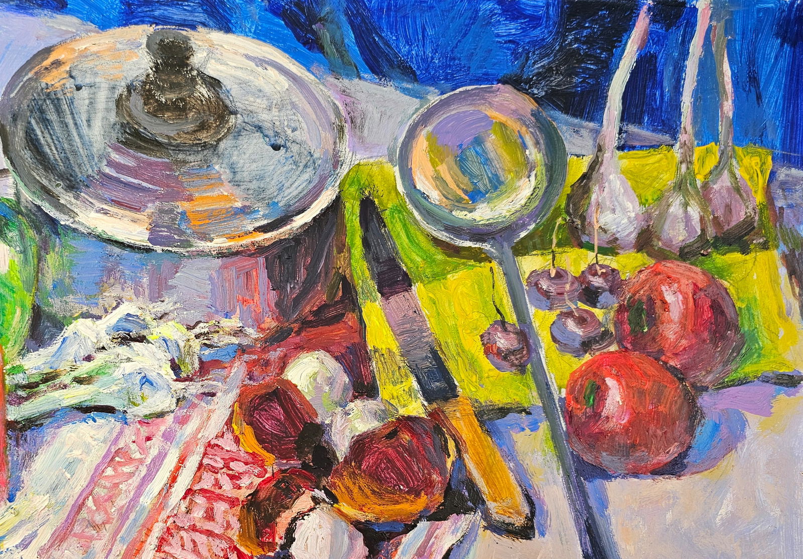 Acrylic painting There will be borscht Vyacheslav Petrovich Babac - 4