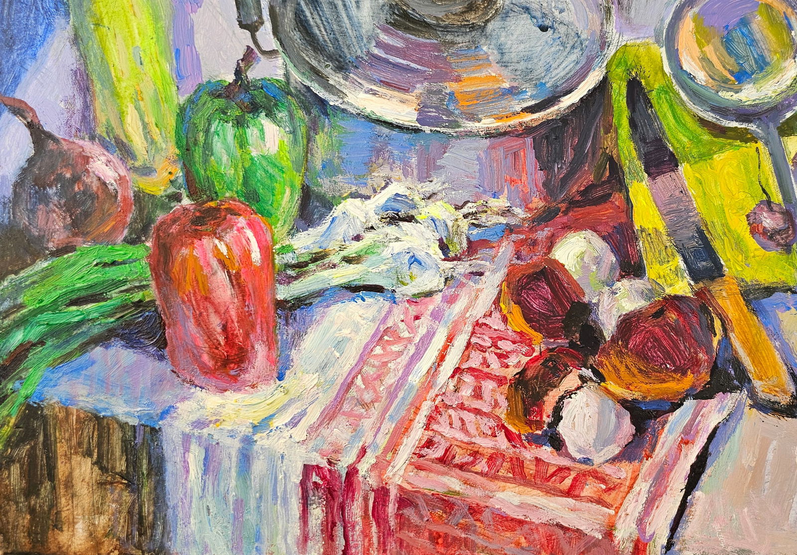 Acrylic painting There will be borscht Vyacheslav Petrovich Babac - 5