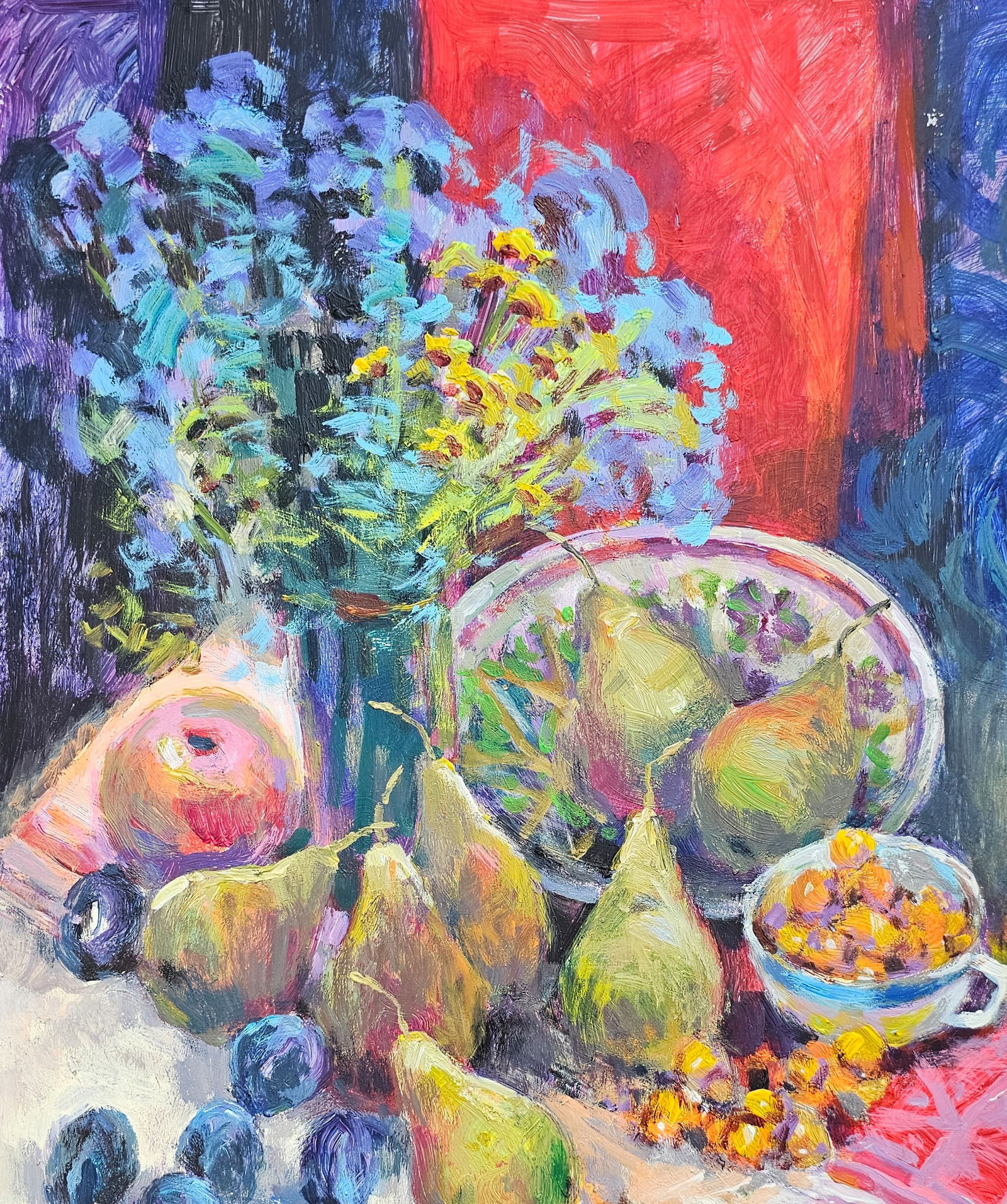 Acrylic painting still life with pears Vyacheslav Petrovich Babac - 3