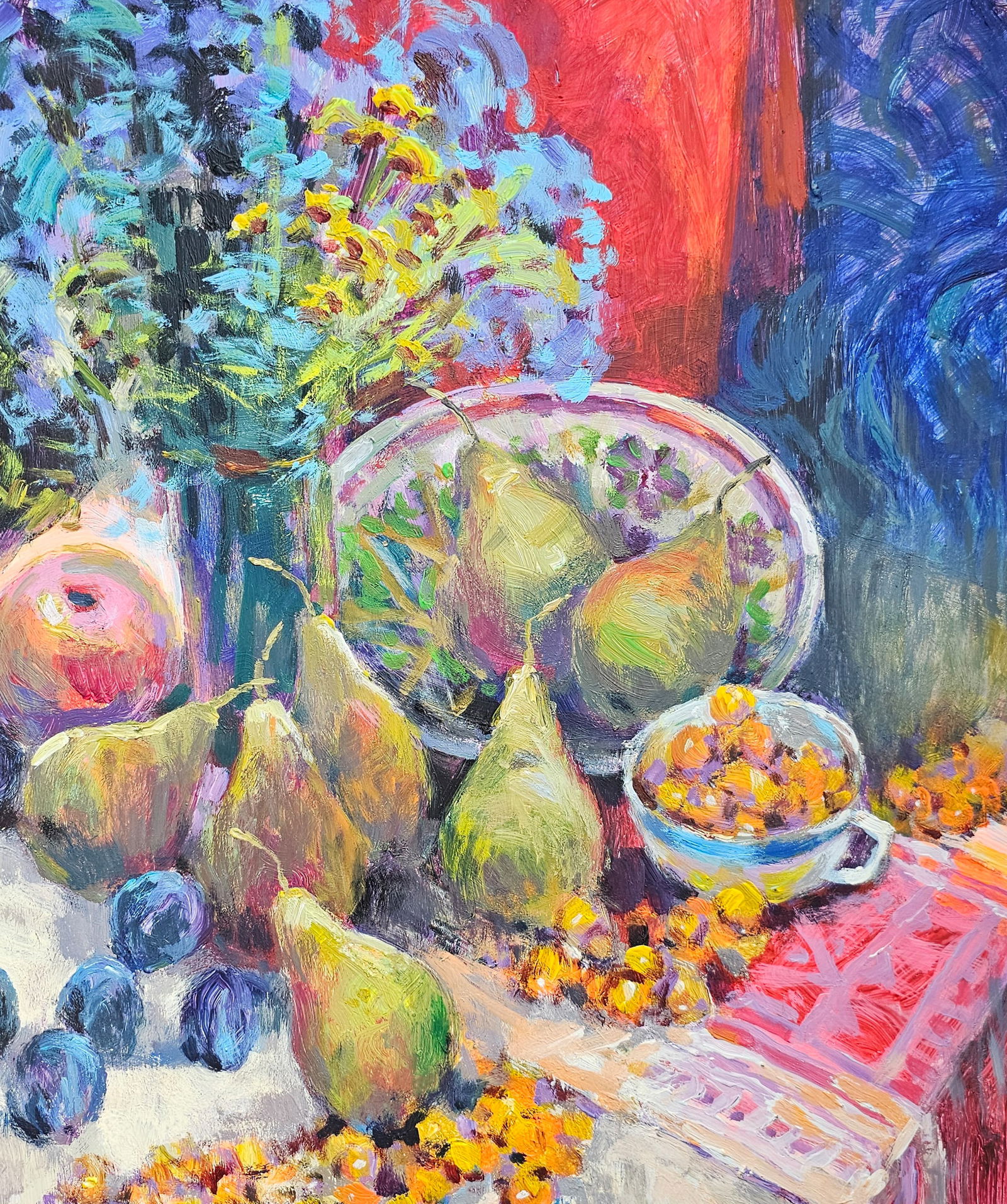 Acrylic painting still life with pears Vyacheslav Petrovich Babac - 7