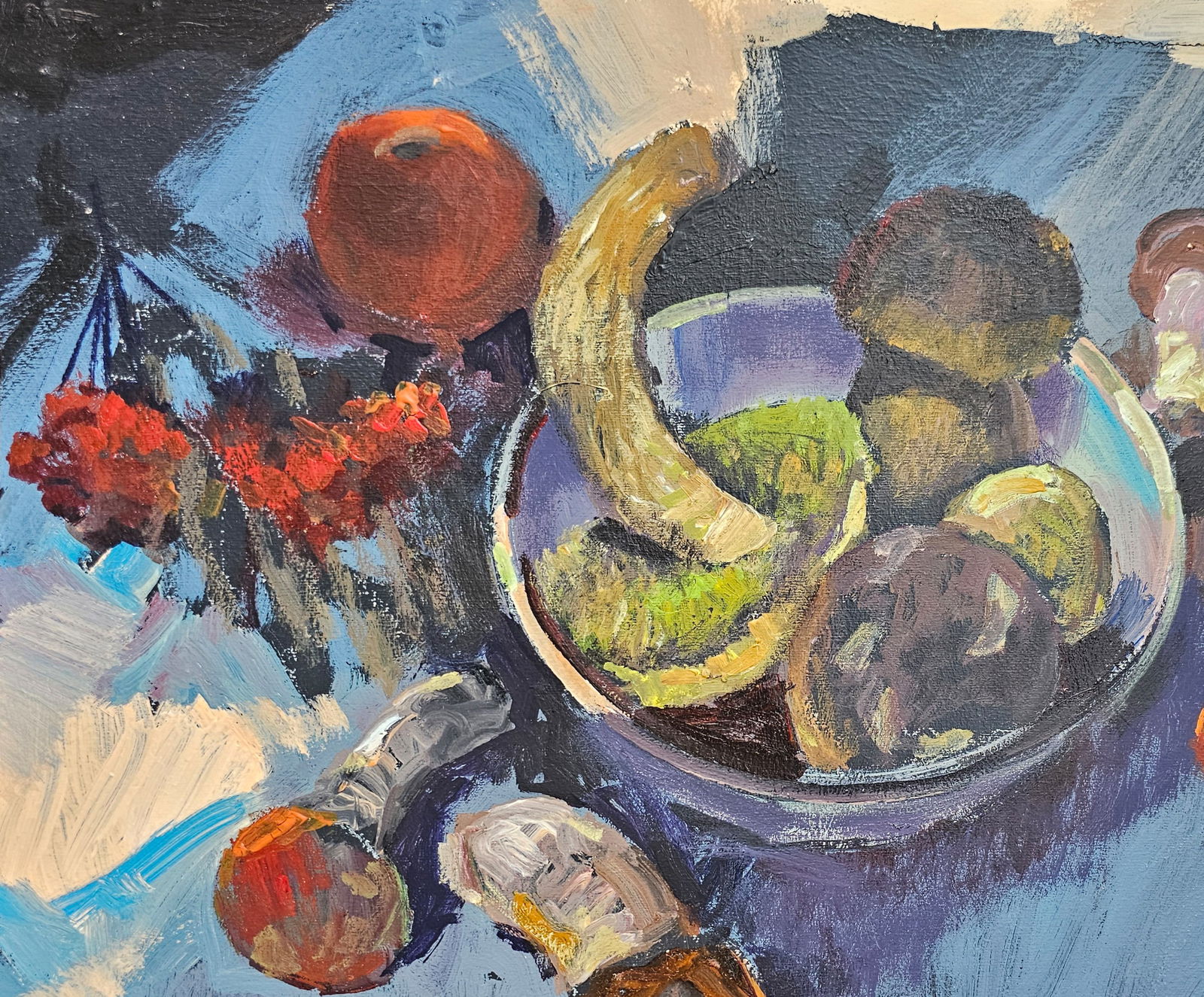 Acrylic painting still life with sunflowers Vyacheslav Petrovich Babac - 3