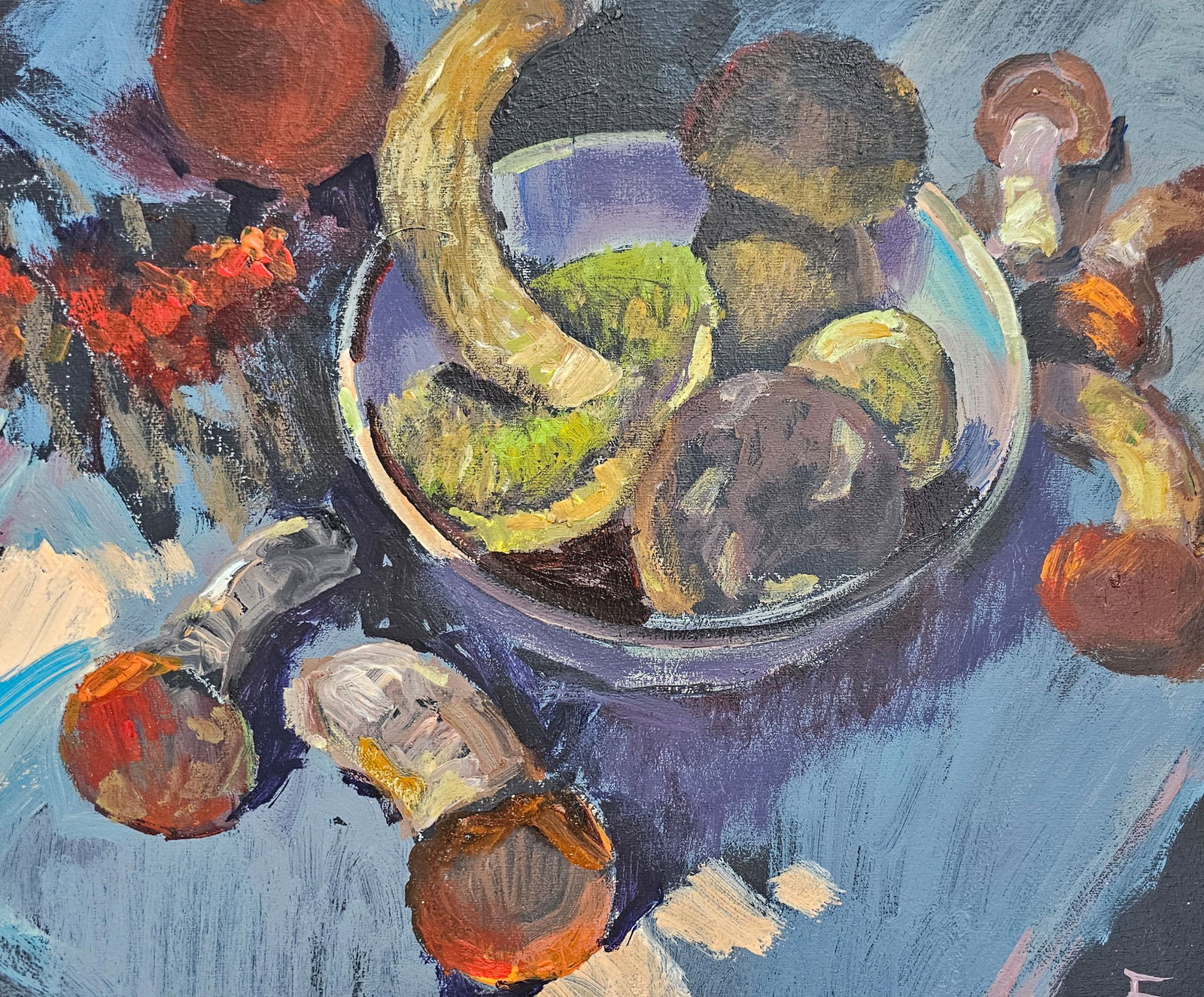 Acrylic painting still life with sunflowers Vyacheslav Petrovich Babac - 7