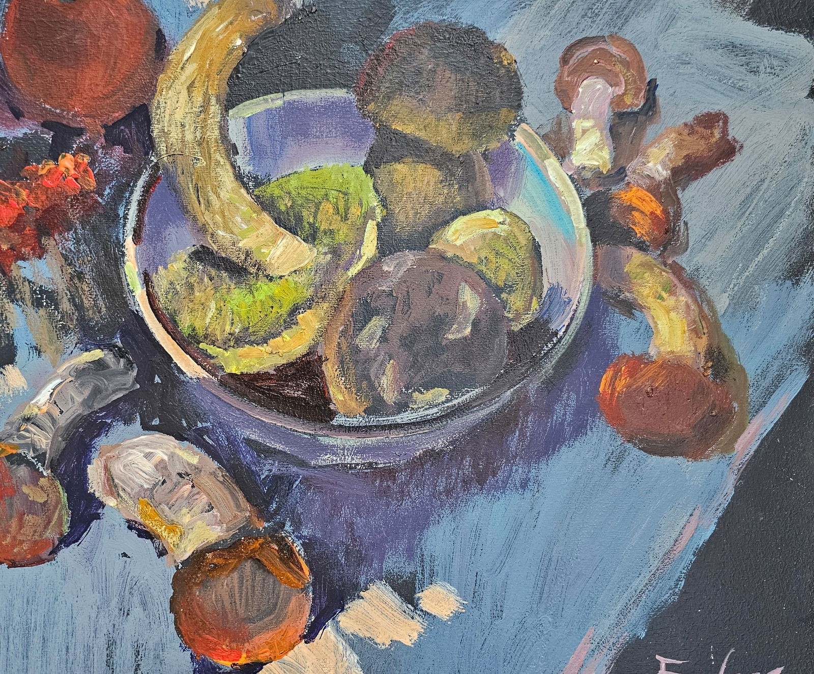 Acrylic painting still life with sunflowers Vyacheslav Petrovich Babac - 9