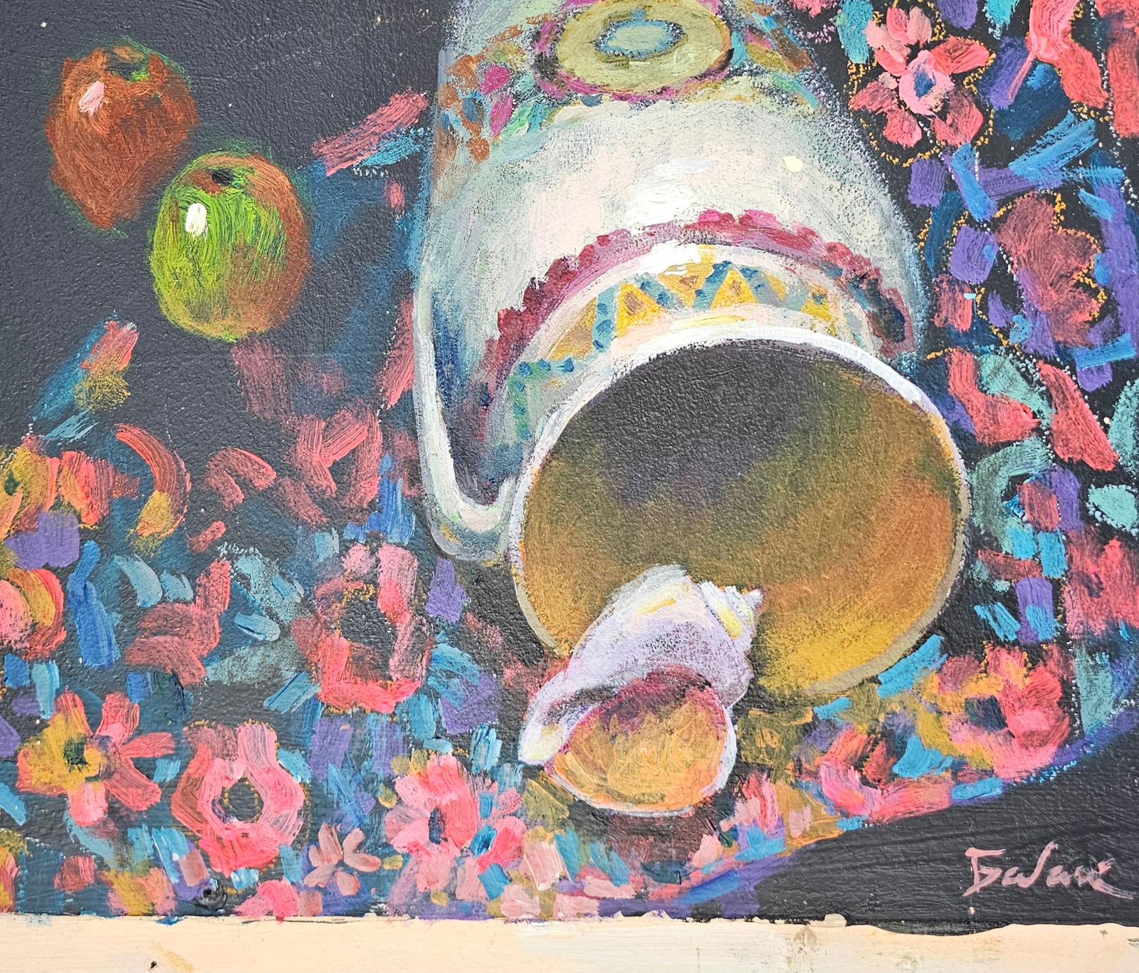 Acrylic painting still life with a shell Vyacheslav Petrovich Babac - 6