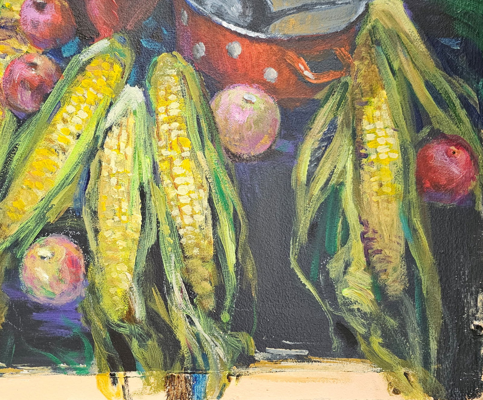 Acrylic painting still life with corn Vyacheslav Petrovich Babac - 6