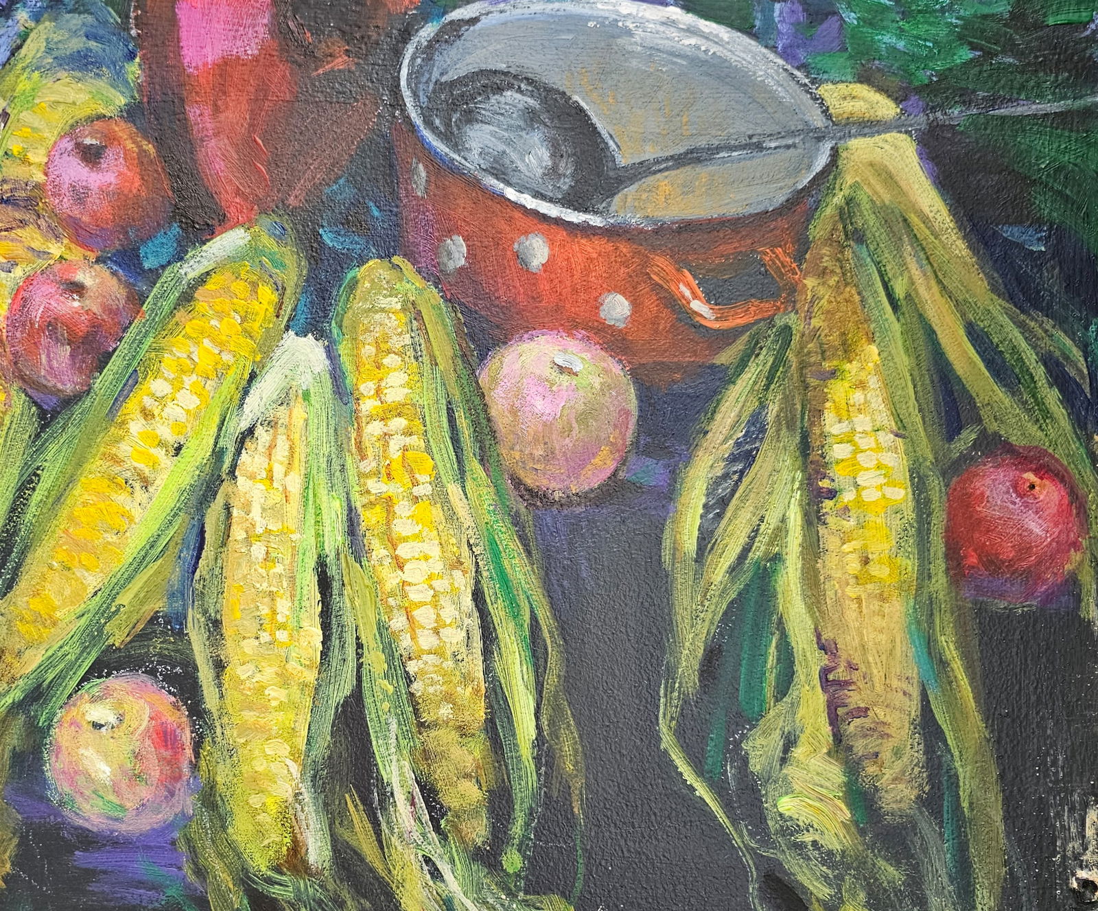 Acrylic painting still life with corn Vyacheslav Petrovich Babac - 9