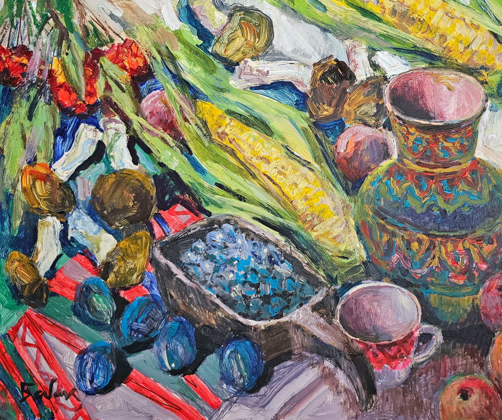 Acrylic painting autumn still life Vyacheslav Petrovich Babac - 5