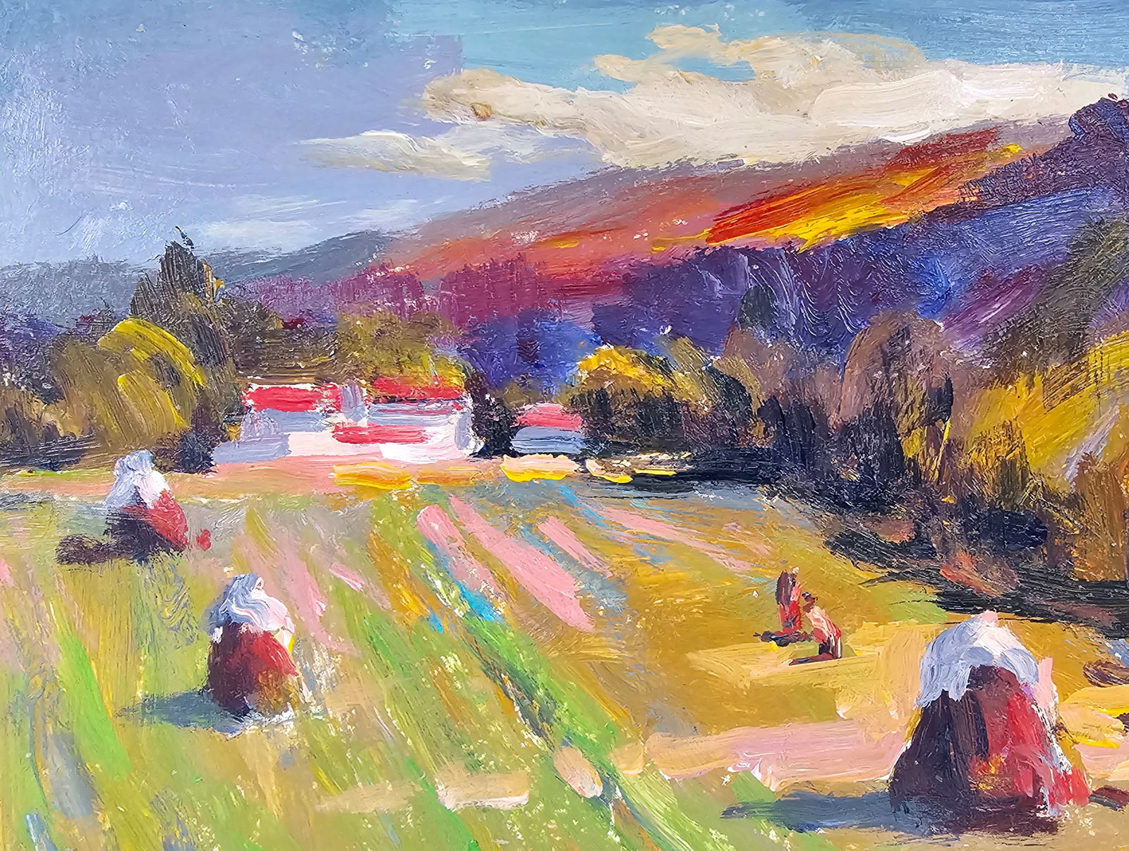 Acrylic painting Autumn is here Vyacheslav Petrovich Babac - 3