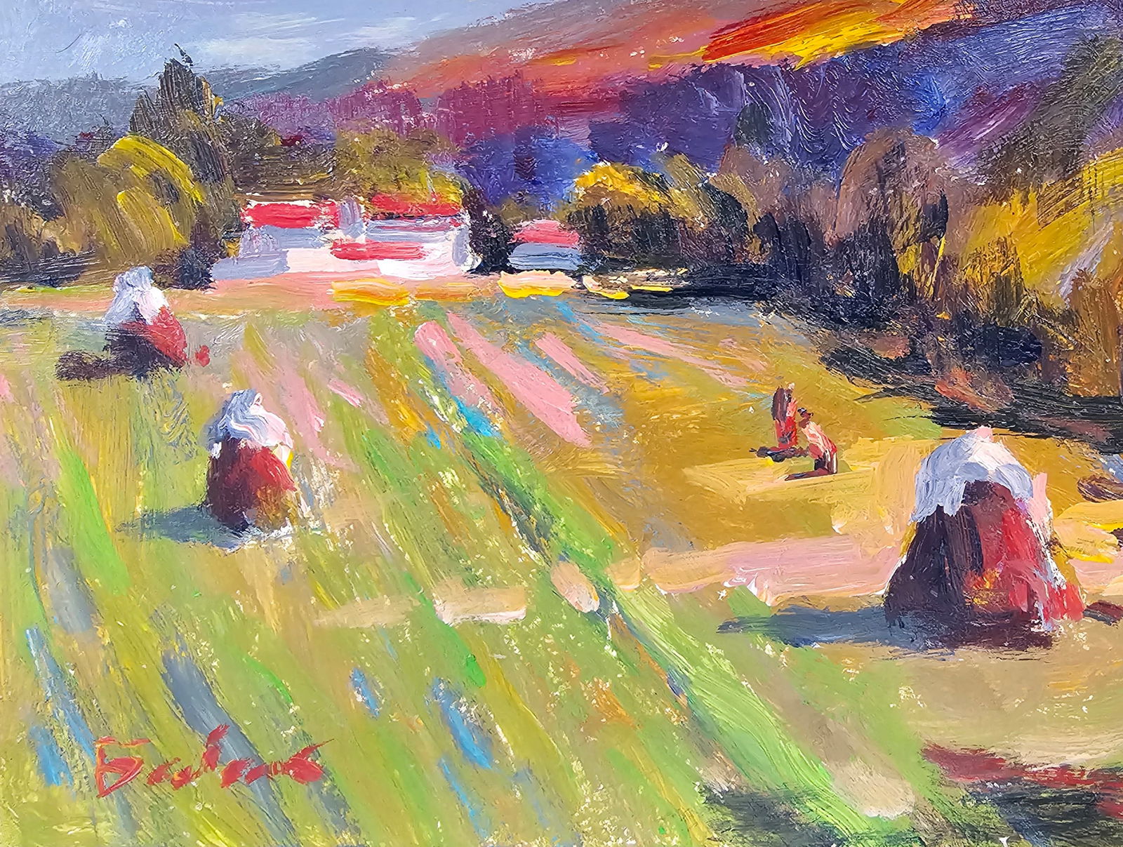 Acrylic painting Autumn is here Vyacheslav Petrovich Babac - 5