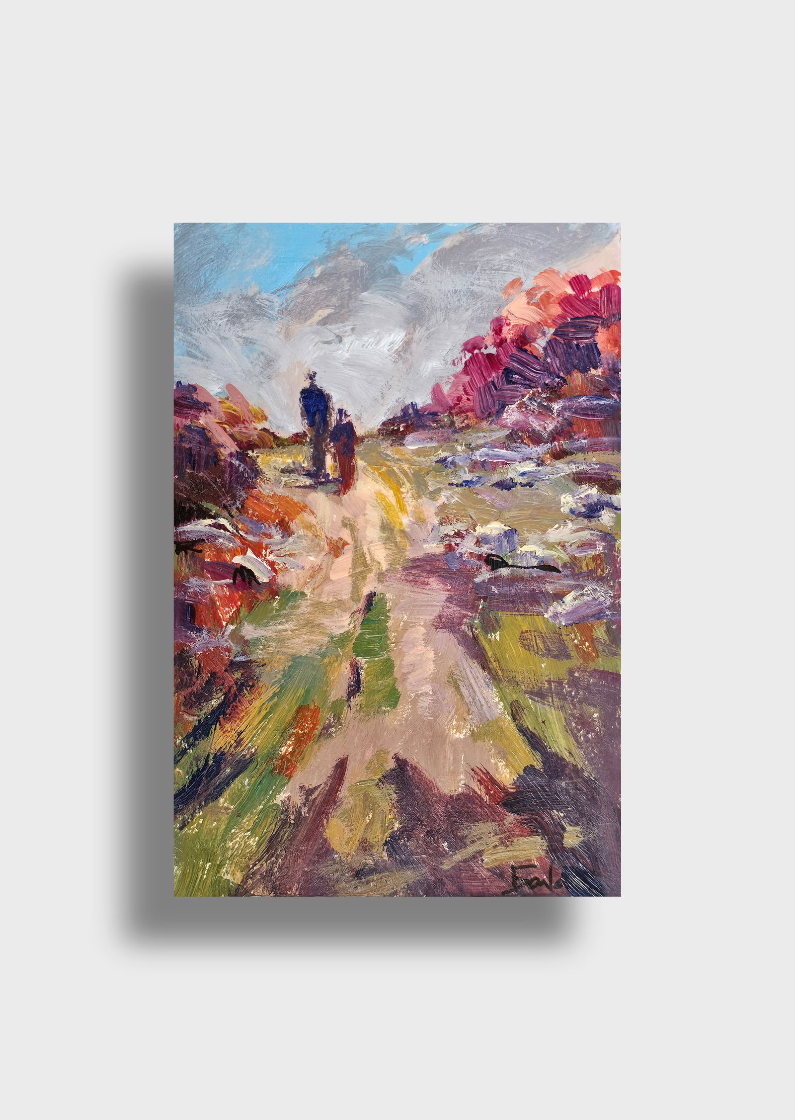 Acrylic painting on the way home Vyacheslav Petrovich Babac - 11