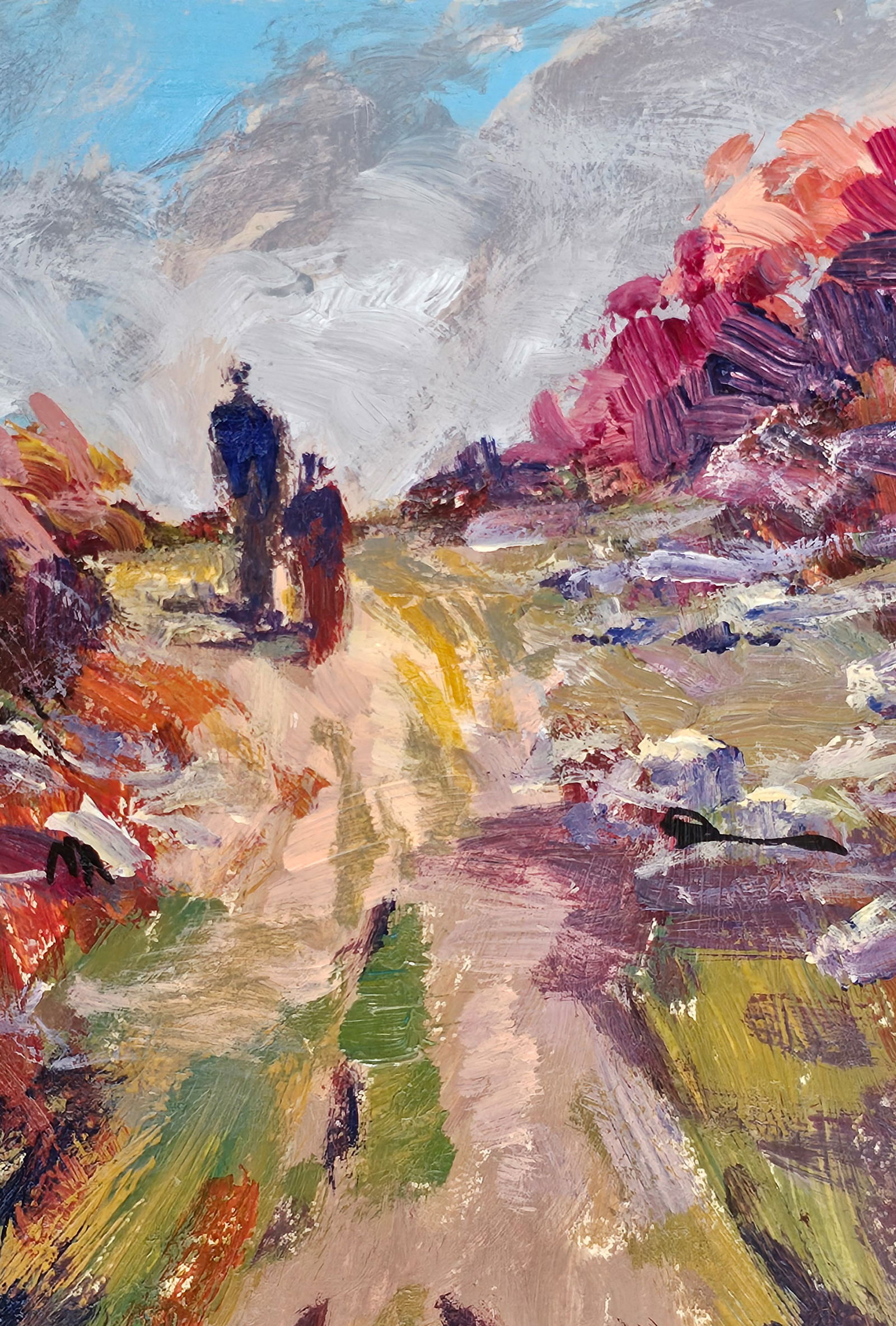 Acrylic painting on the way home Vyacheslav Petrovich Babac - 9