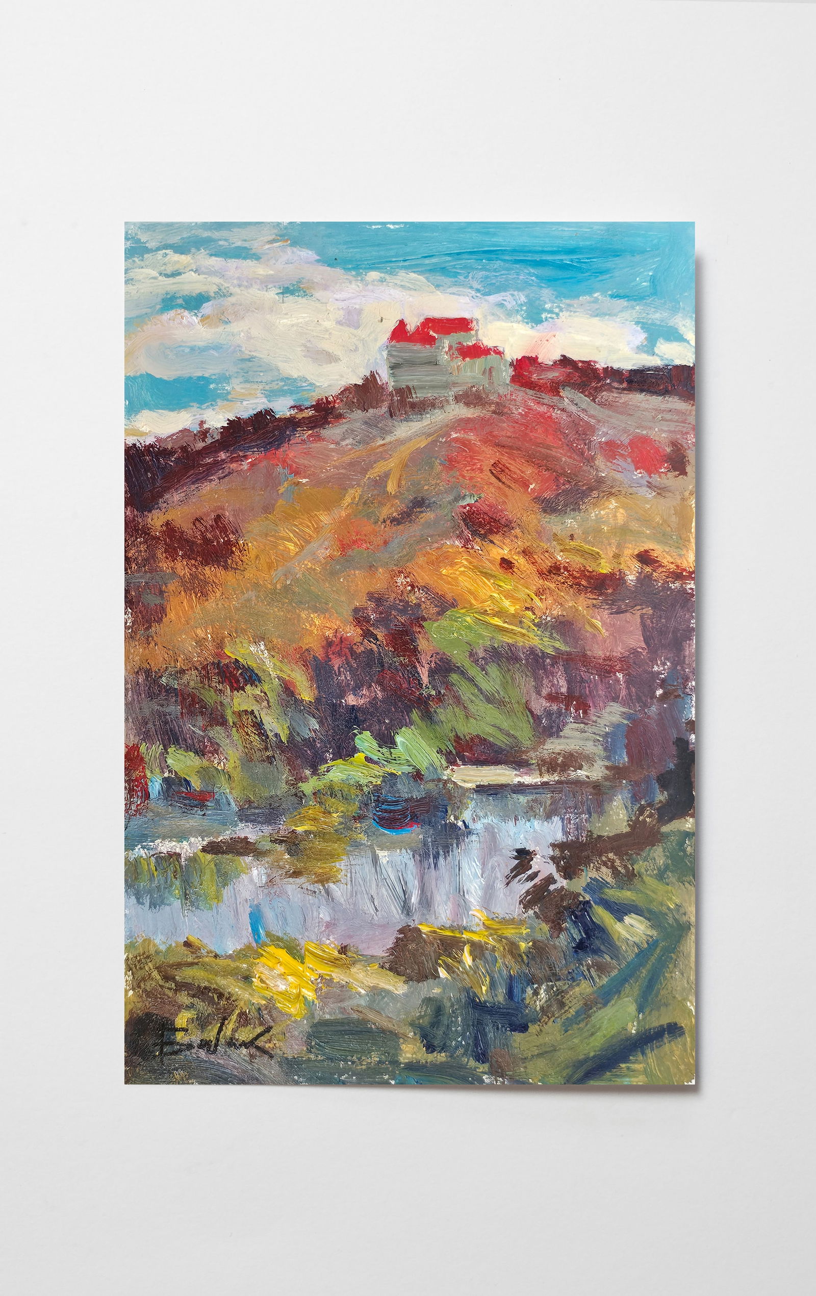 Acrylic painting Vovchynets hills Vyacheslav Petrovich Babac - 10