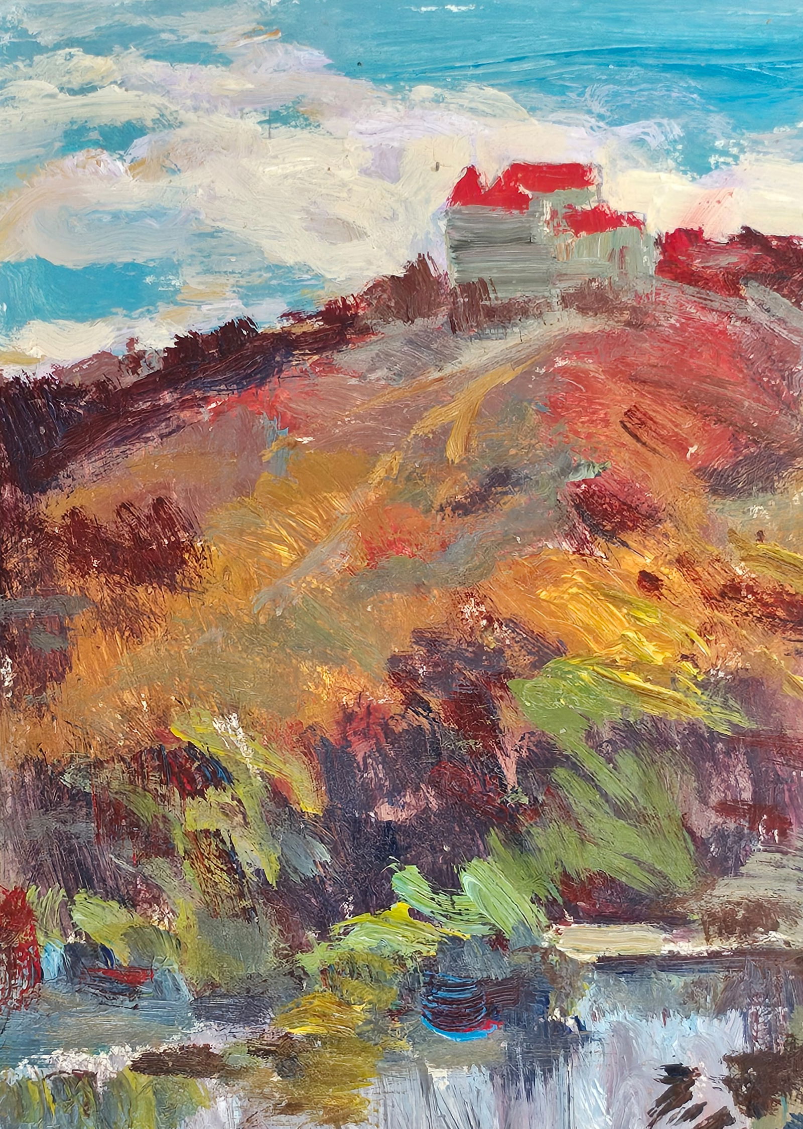 Acrylic painting Vovchynets hills Vyacheslav Petrovich Babac - 3