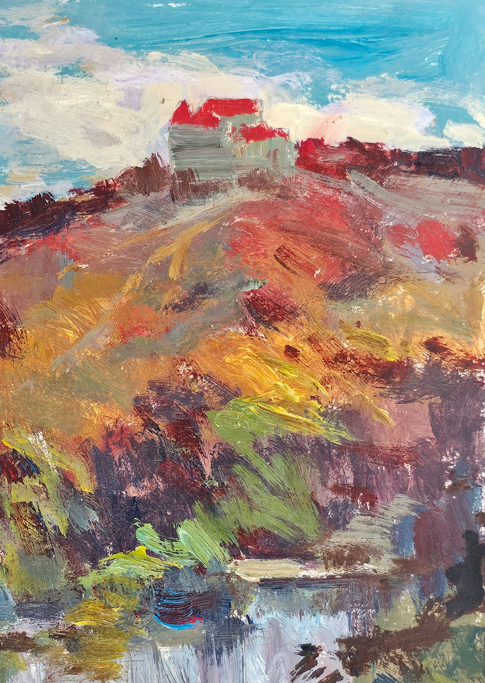 Acrylic painting Vovchynets hills Vyacheslav Petrovich Babac - 4