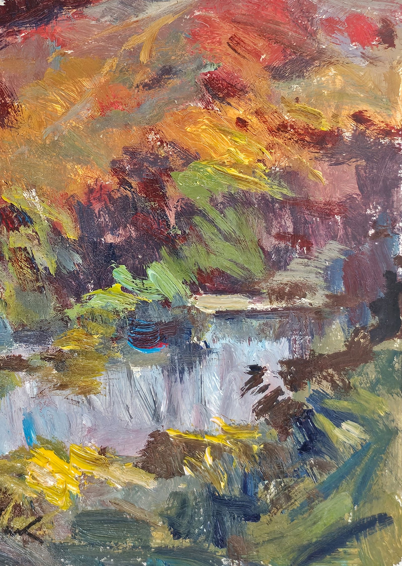 Acrylic painting Vovchynets hills Vyacheslav Petrovich Babac - 6