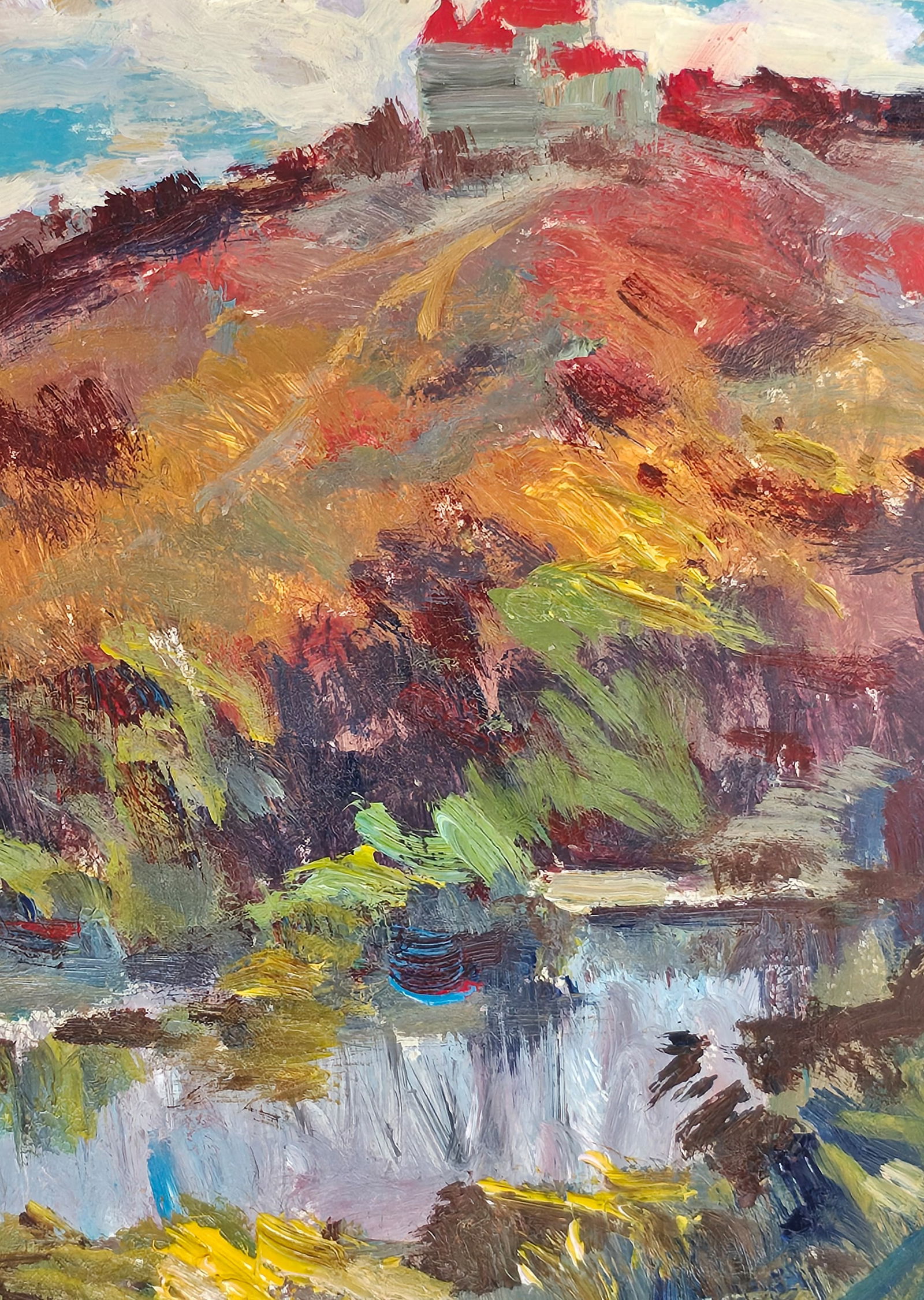 Acrylic painting Vovchynets hills Vyacheslav Petrovich Babac - 7