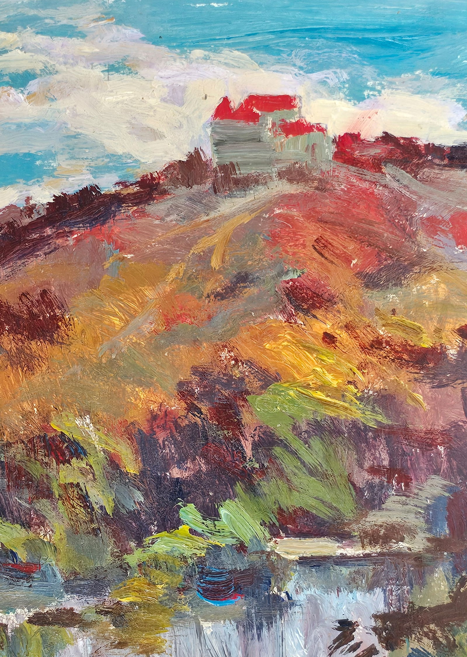Acrylic painting Vovchynets hills Vyacheslav Petrovich Babac - 8
