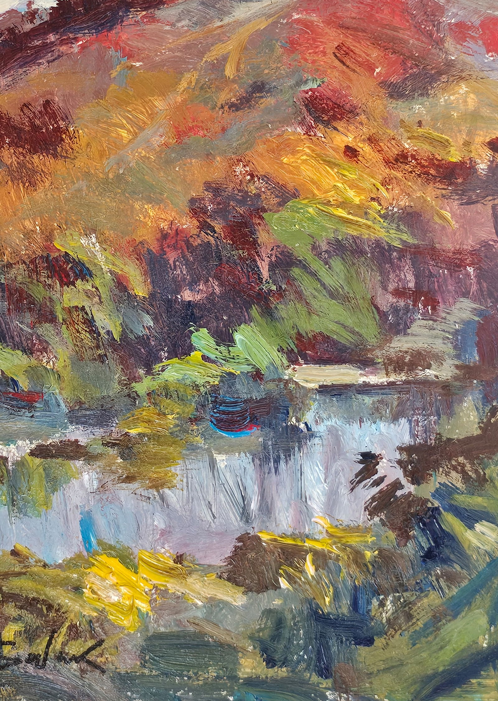 Acrylic painting Vovchynets hills Vyacheslav Petrovich Babac - 9