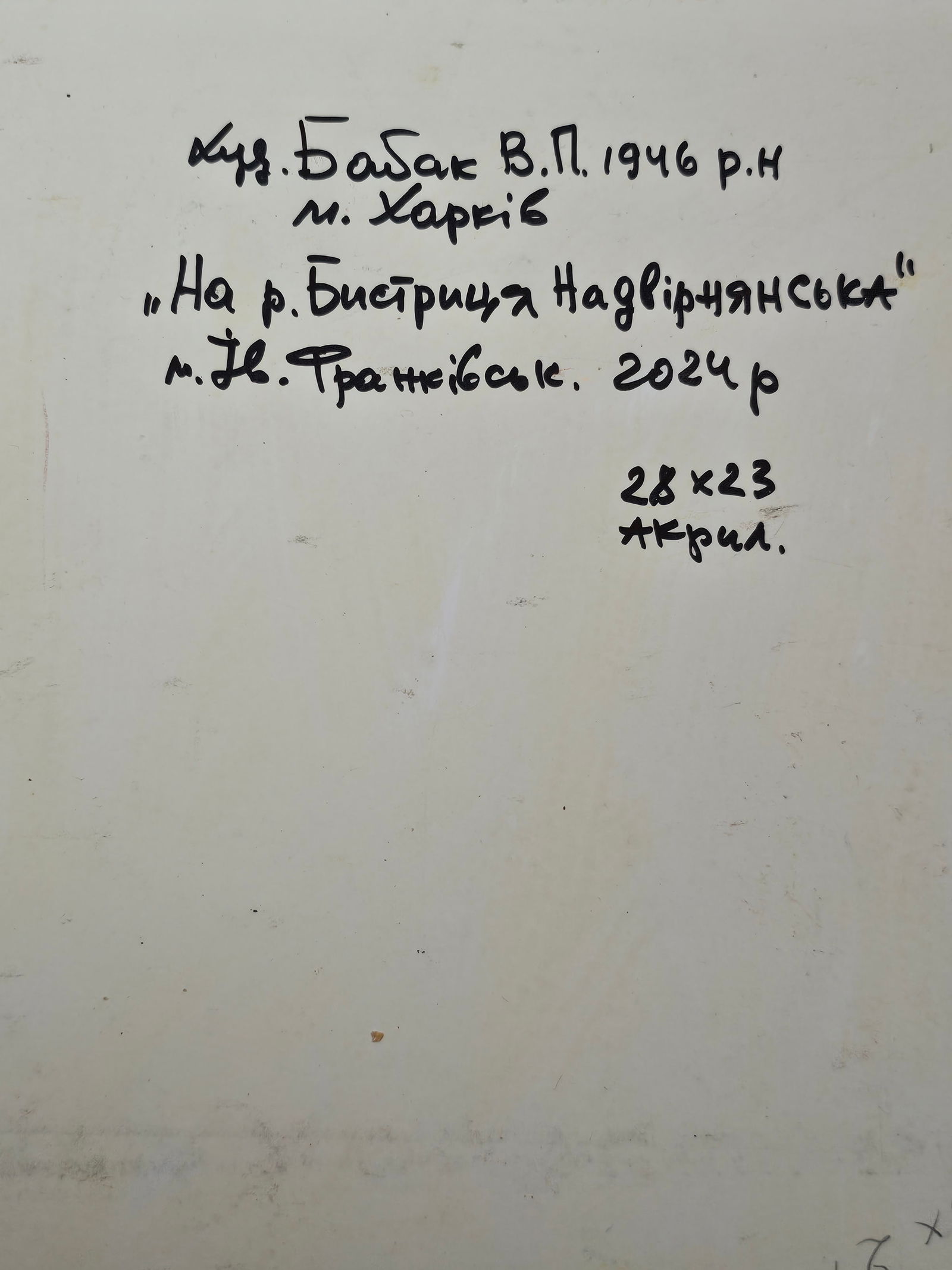 Acrylic painting on the river Vyacheslav Petrovich Babac - 2