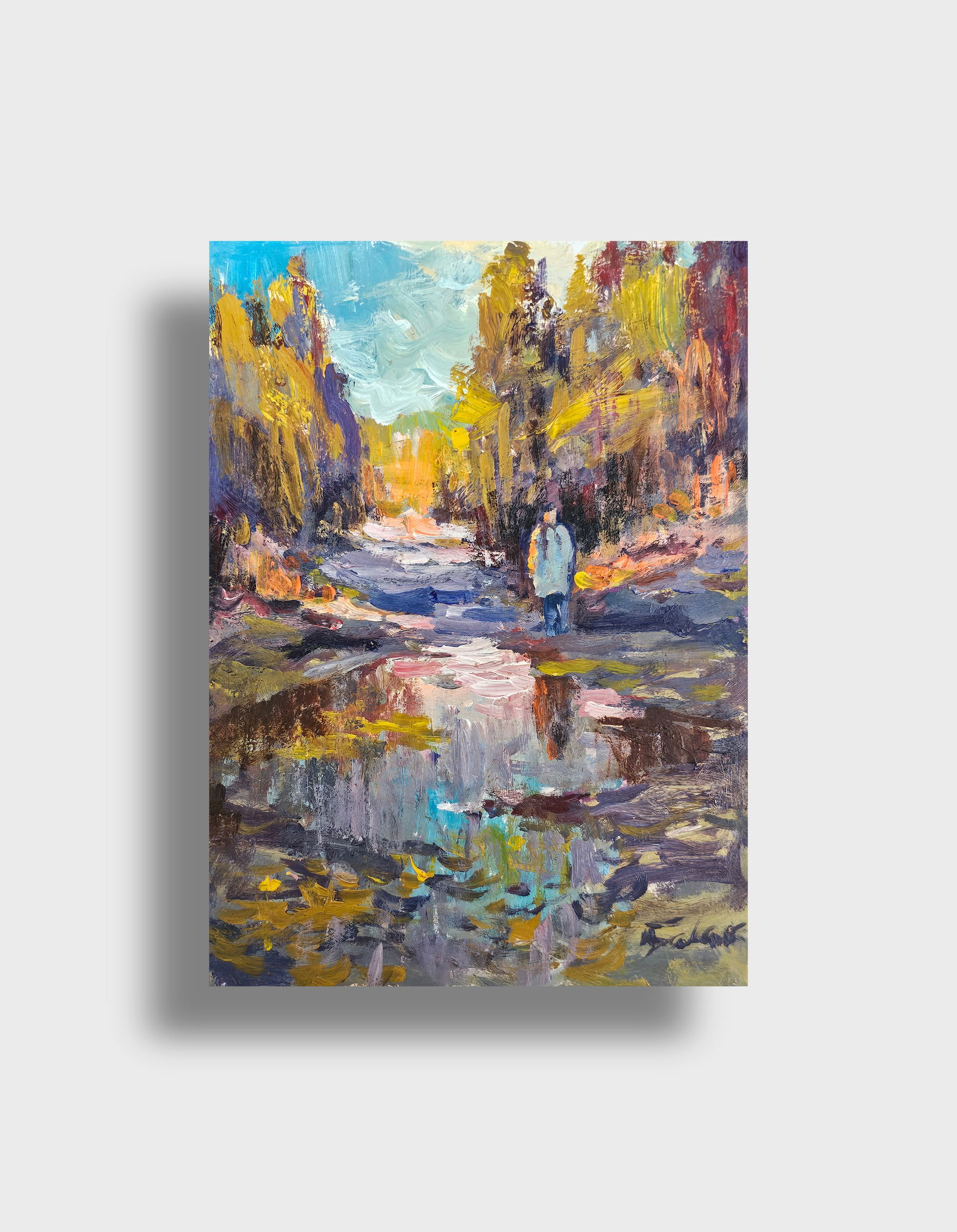 Acrylic painting after the rains Vyacheslav Petrovich Babac - 10