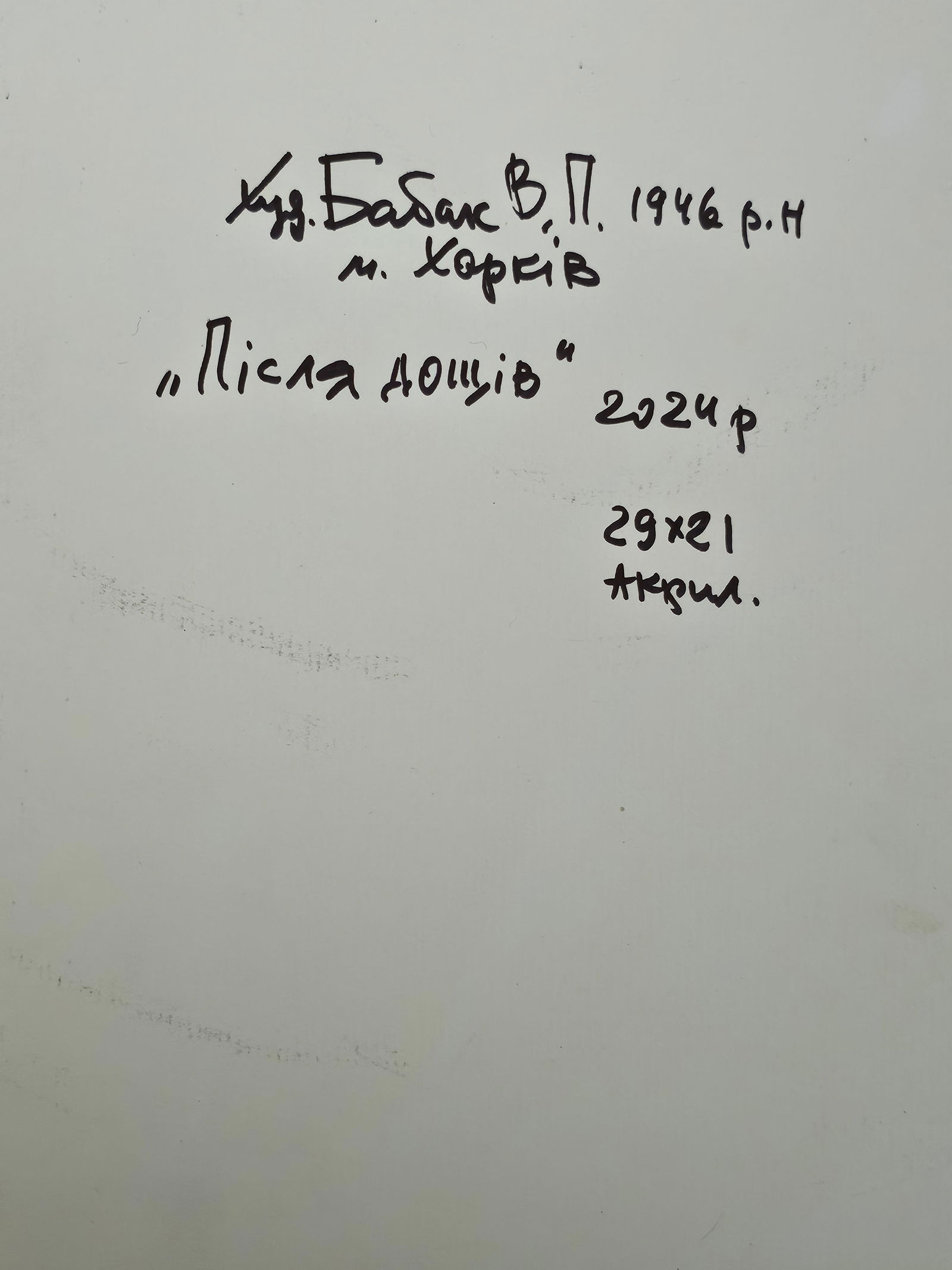 Acrylic painting after the rains Vyacheslav Petrovich Babac - 2