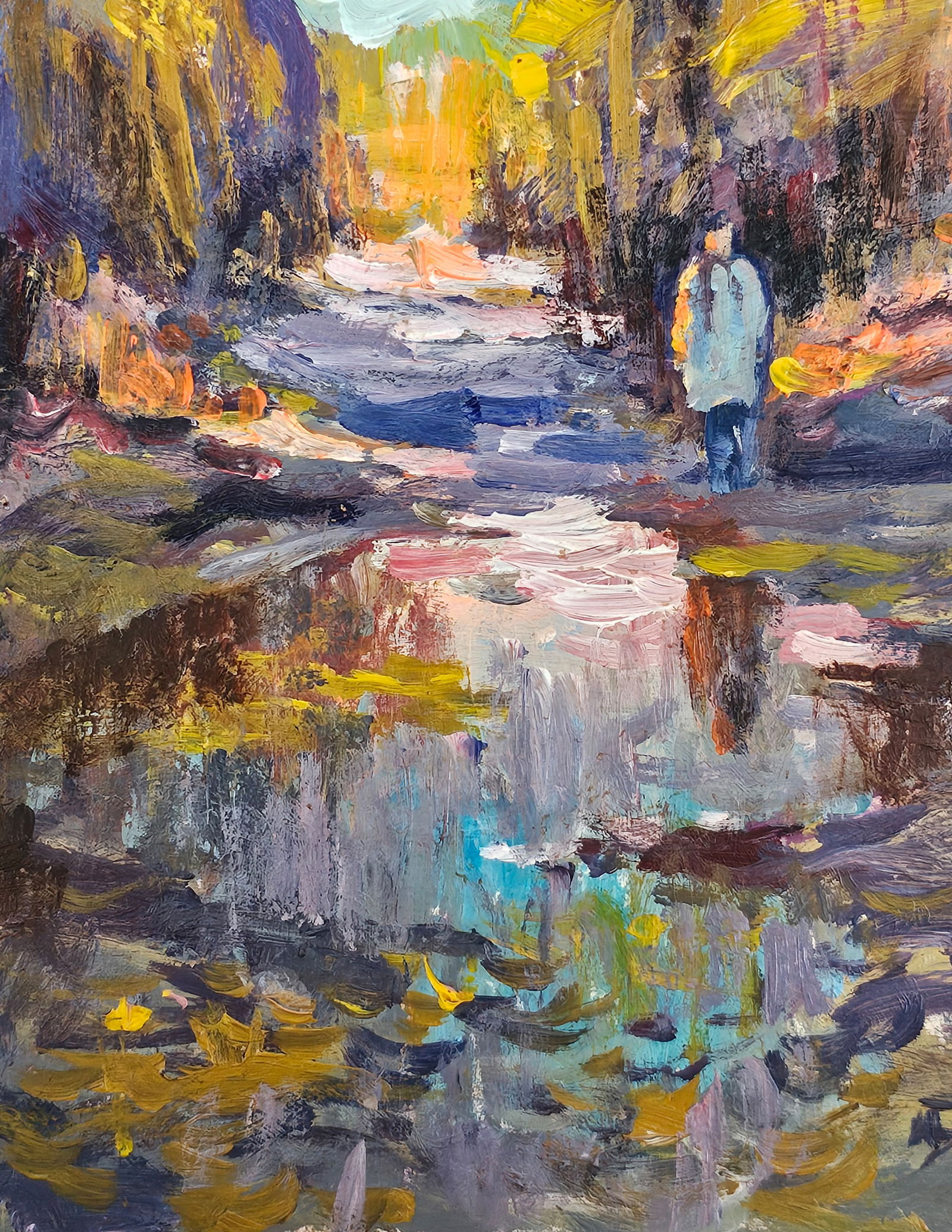 Acrylic painting after the rains Vyacheslav Petrovich Babac - 5