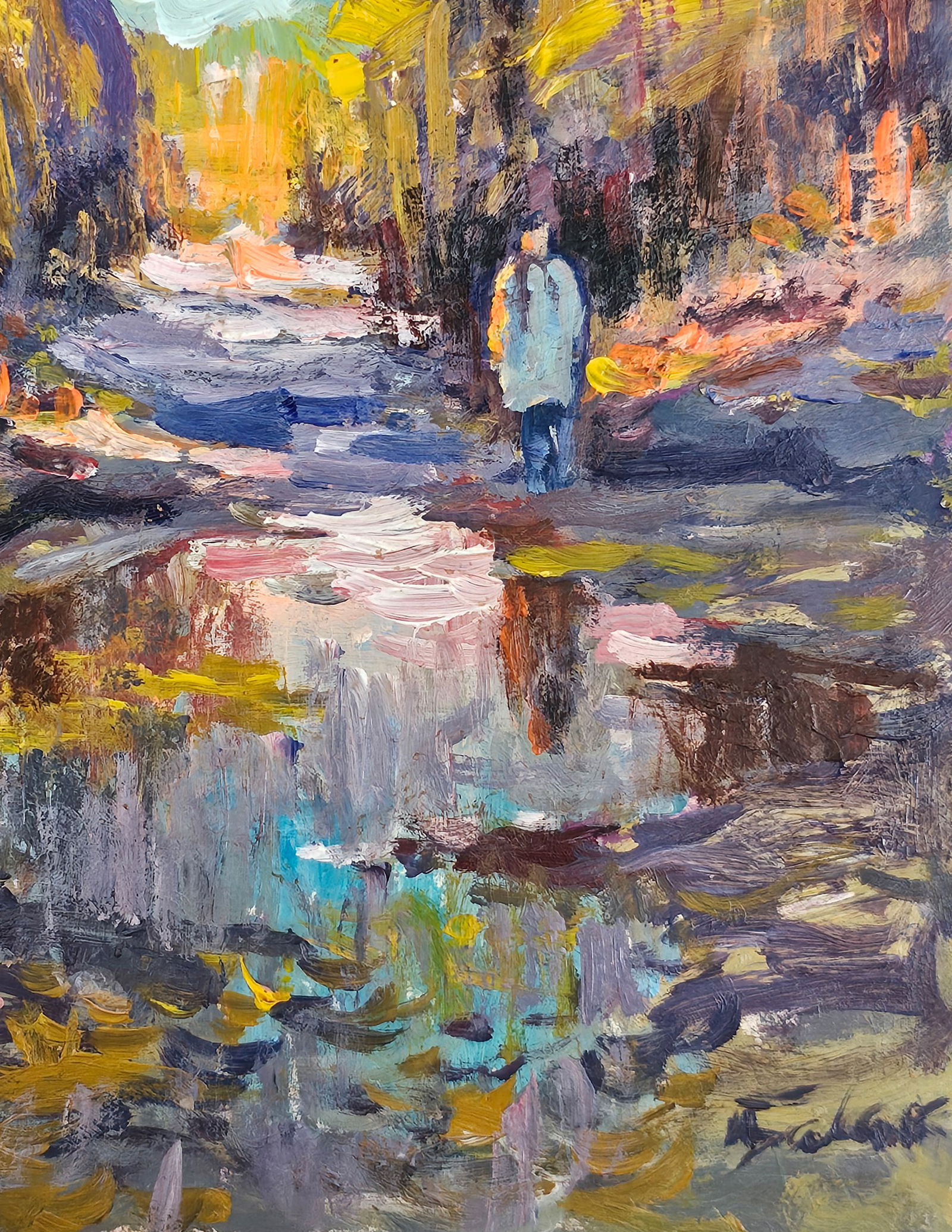 Acrylic painting after the rains Vyacheslav Petrovich Babac - 6