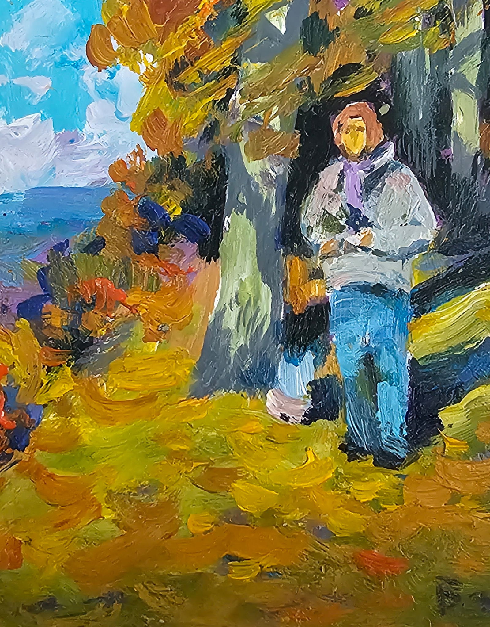 Acrylic painting view from the mountain Vyacheslav Petrovich Babac - 10