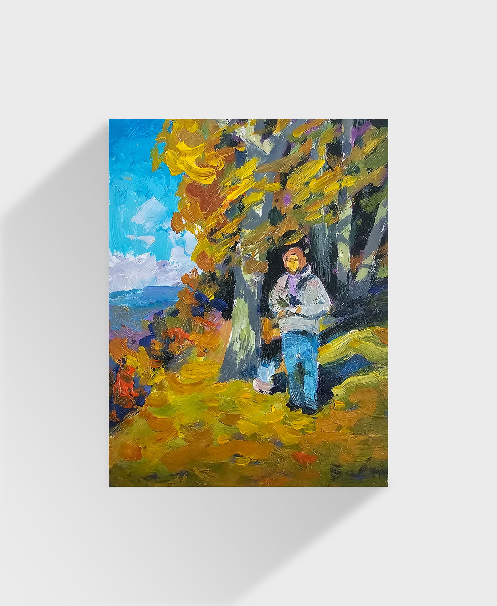 Acrylic painting view from the mountain Vyacheslav Petrovich Babac - 11