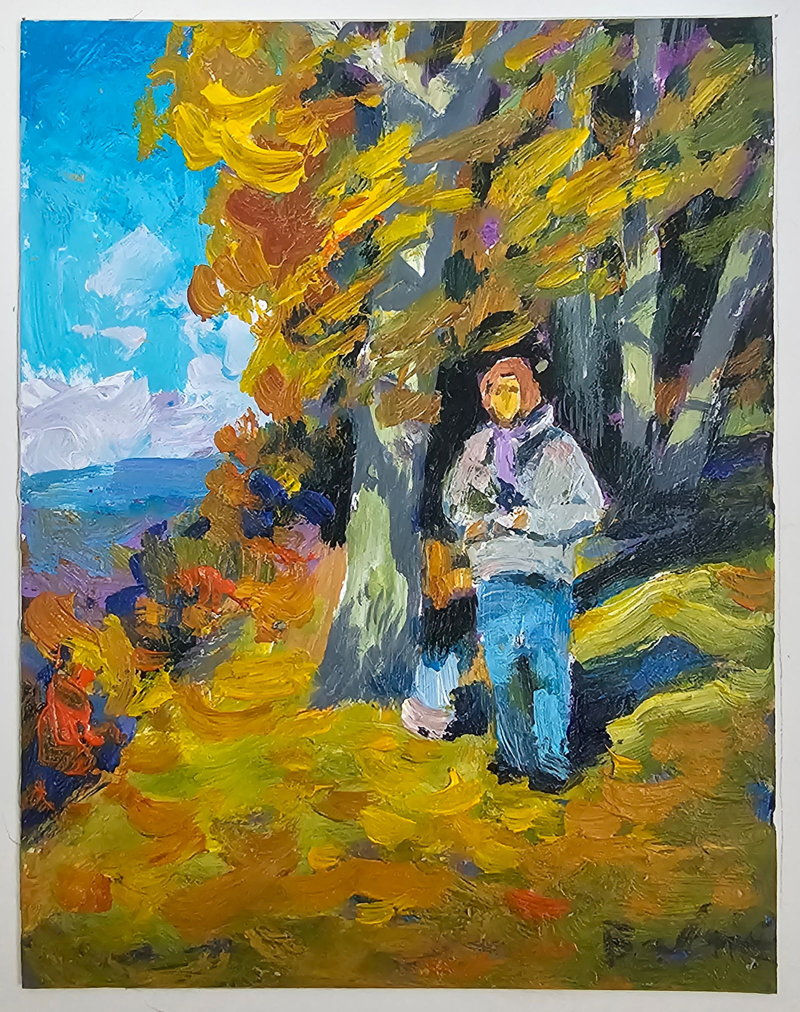 Acrylic painting view from the mountain Vyacheslav Petrovich Babac - 2