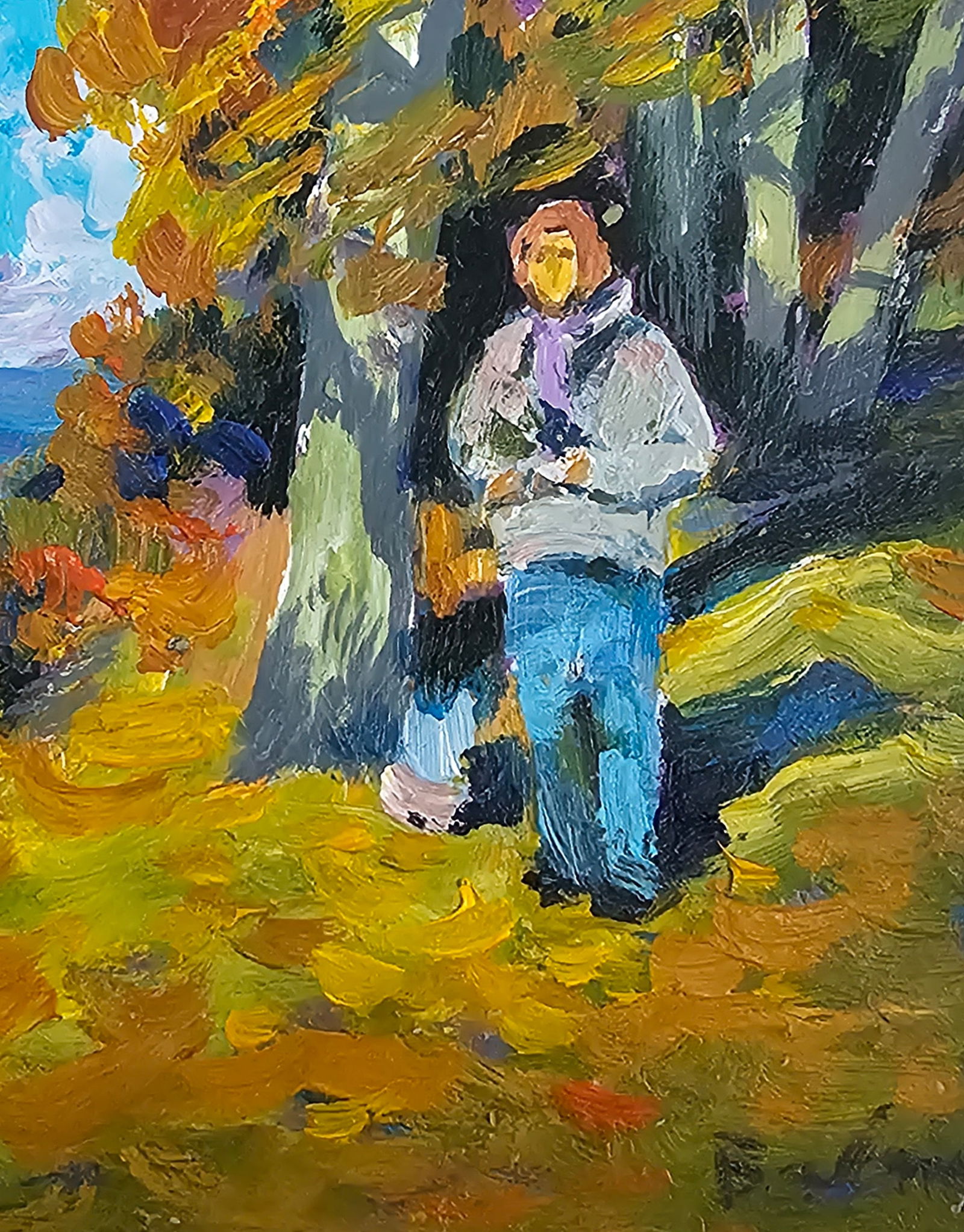 Acrylic painting view from the mountain Vyacheslav Petrovich Babac - 7