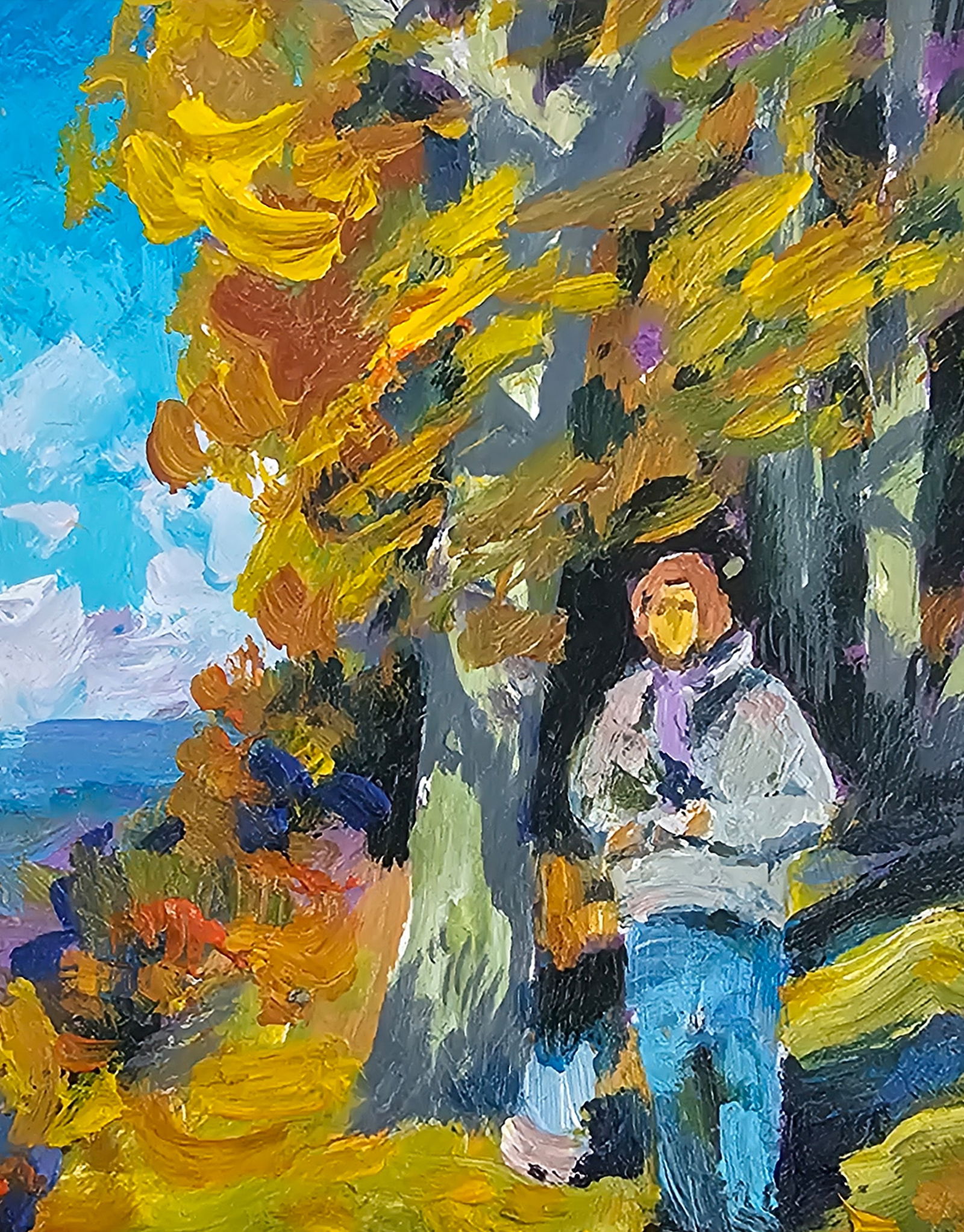 Acrylic painting view from the mountain Vyacheslav Petrovich Babac - 9