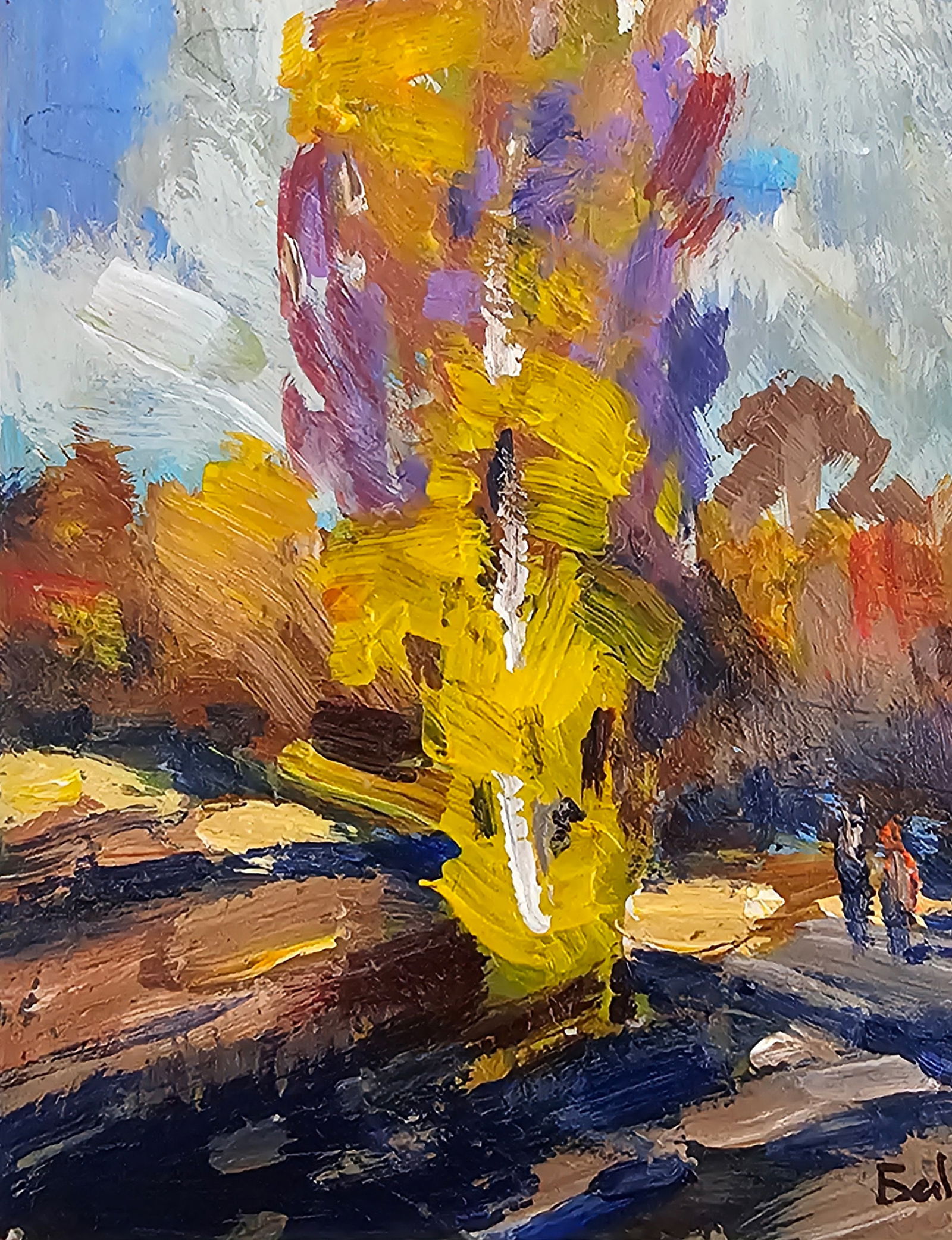 Acrylic painting October Vyacheslav Petrovich Babac - 5