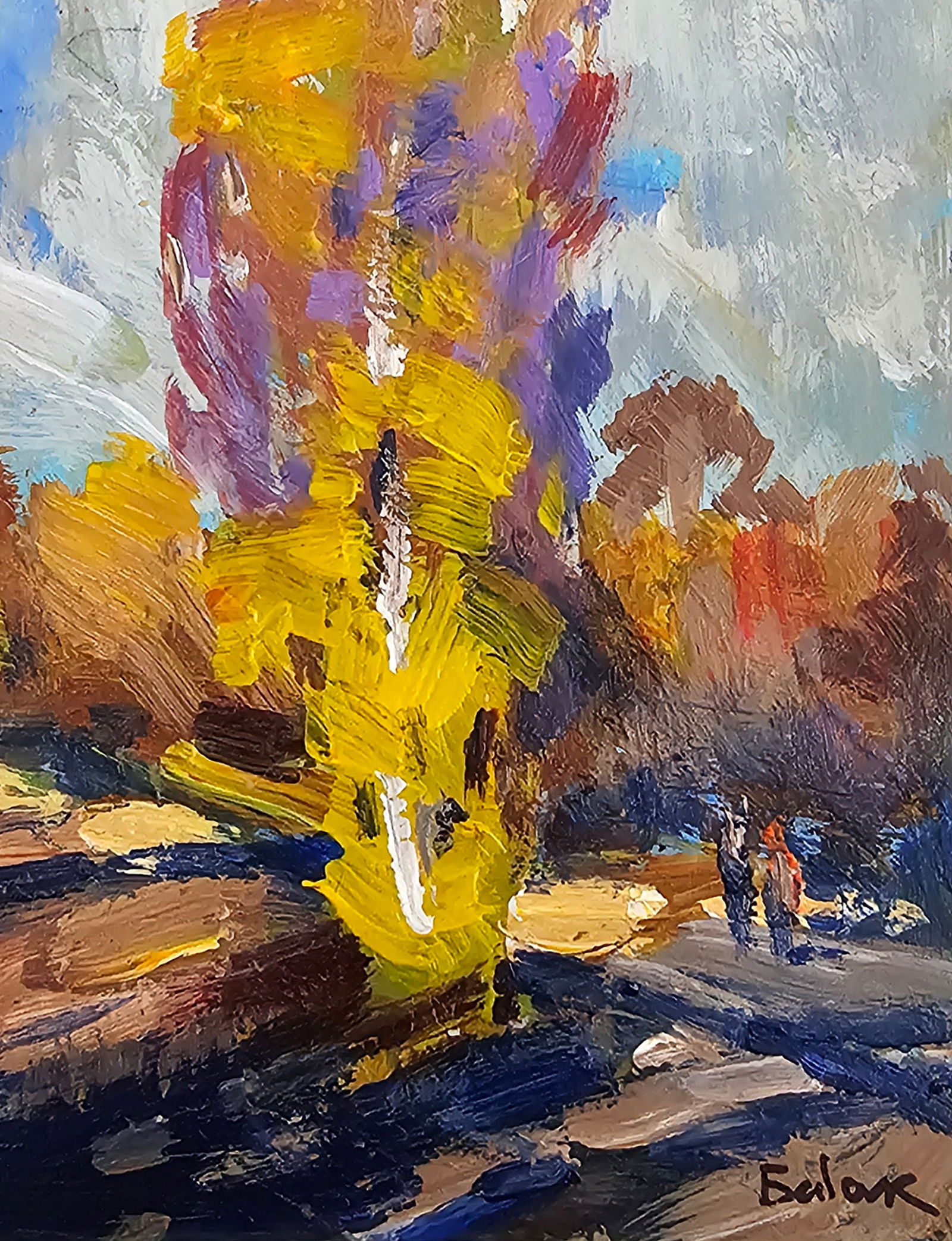 Acrylic painting October Vyacheslav Petrovich Babac - 6