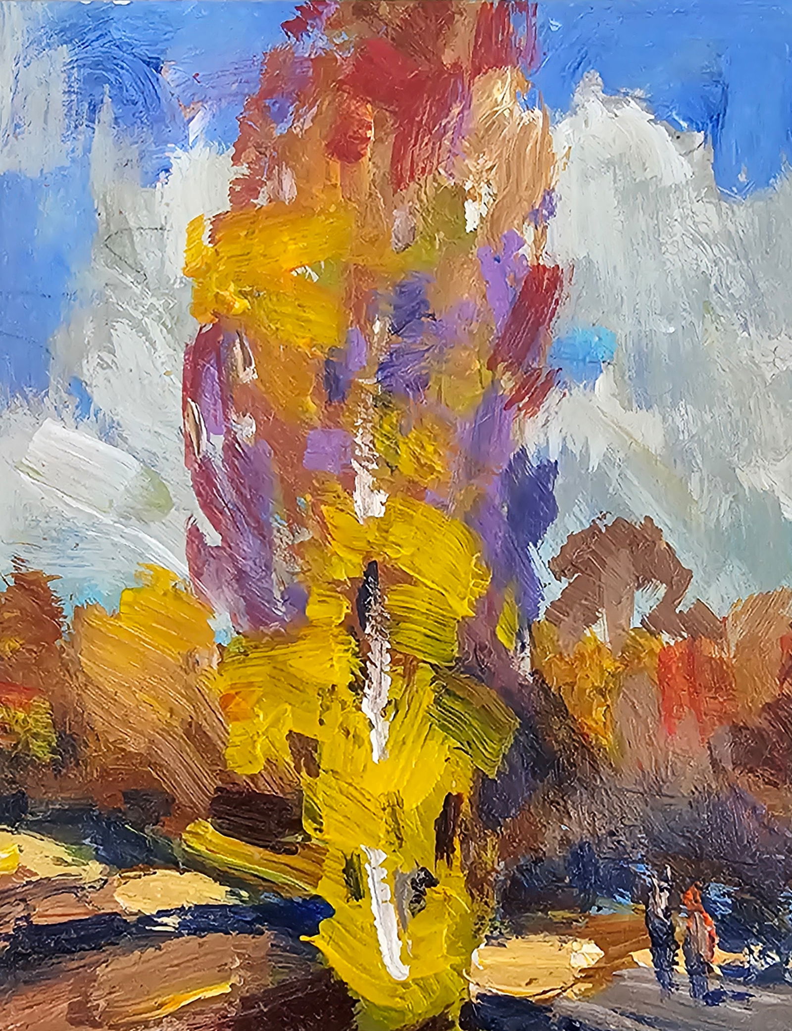 Acrylic painting October Vyacheslav Petrovich Babac - 8