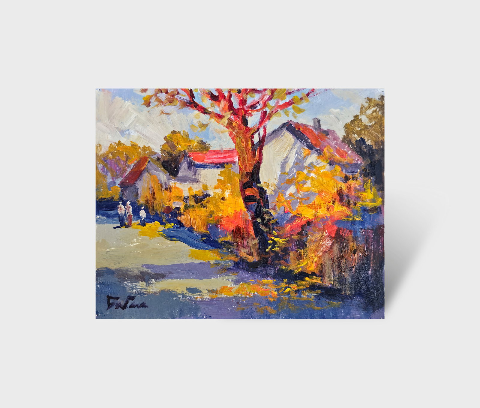 Acrylic painting autumn Vyacheslav Petrovich Babac - 10