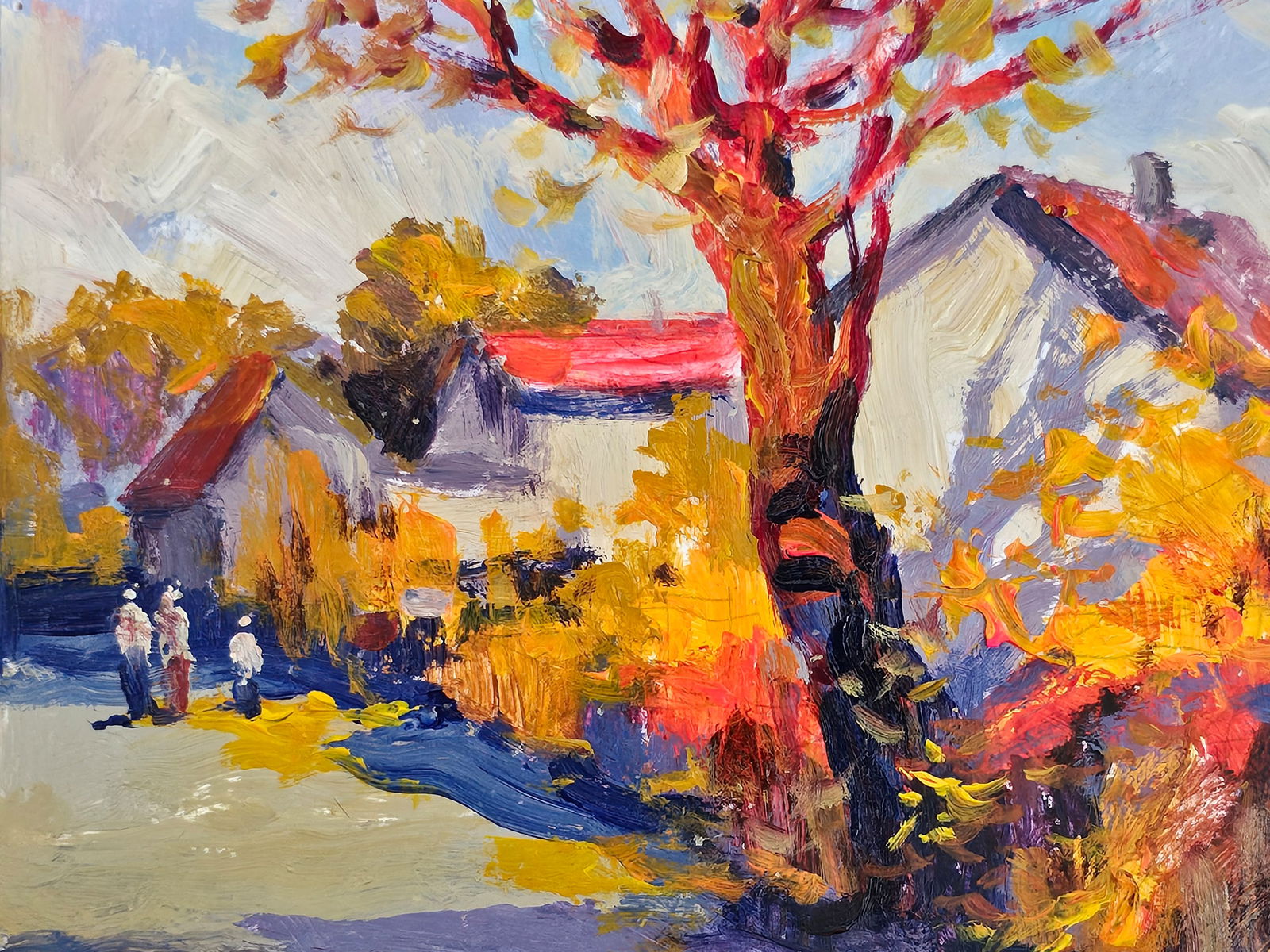 Acrylic painting autumn Vyacheslav Petrovich Babac - 3