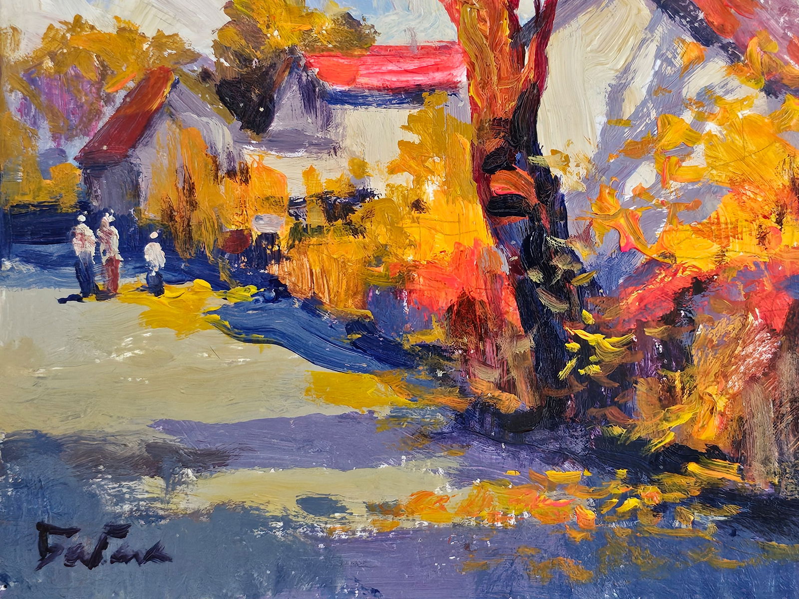 Acrylic painting autumn Vyacheslav Petrovich Babac - 5