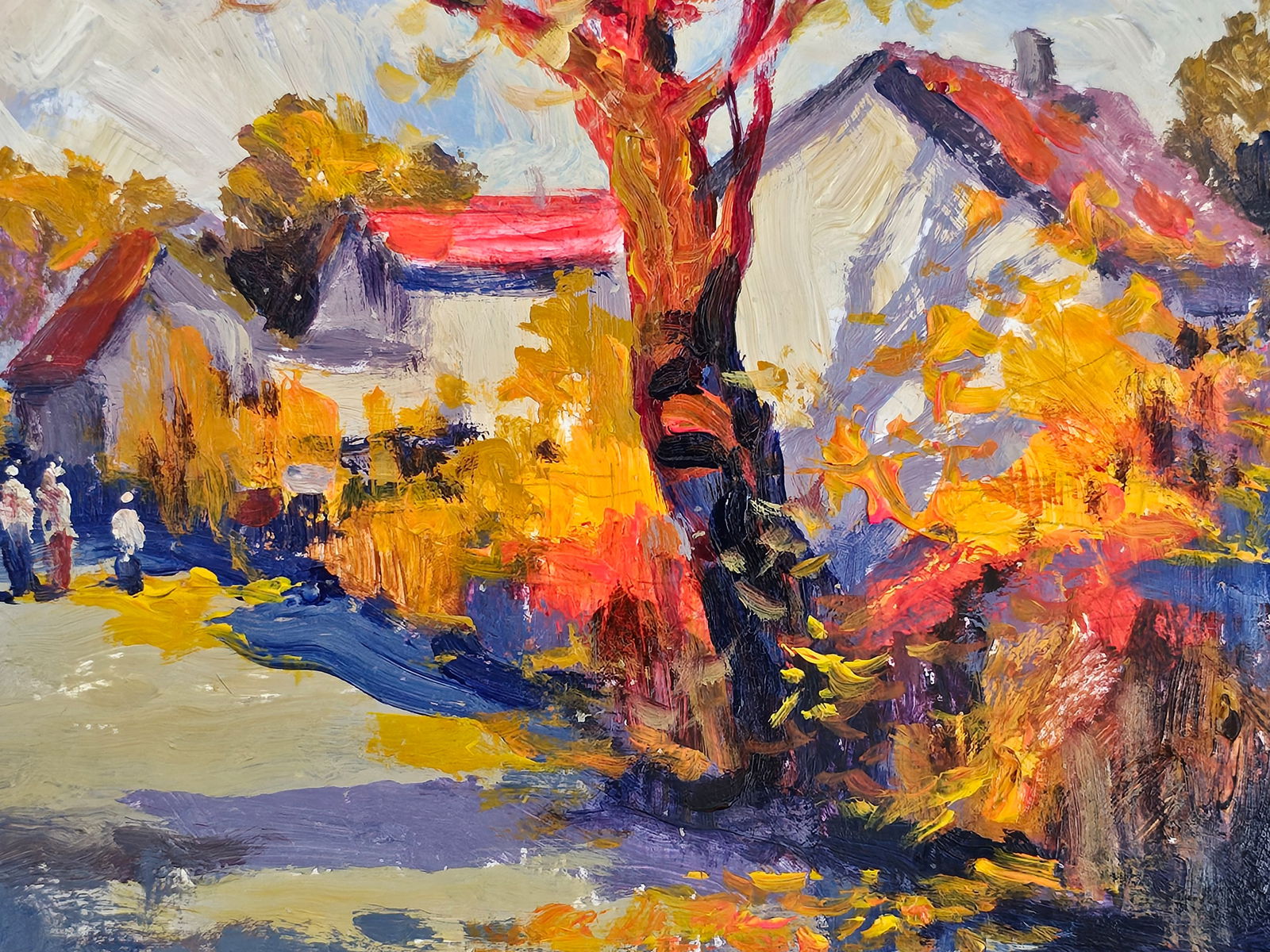 Acrylic painting autumn Vyacheslav Petrovich Babac - 7