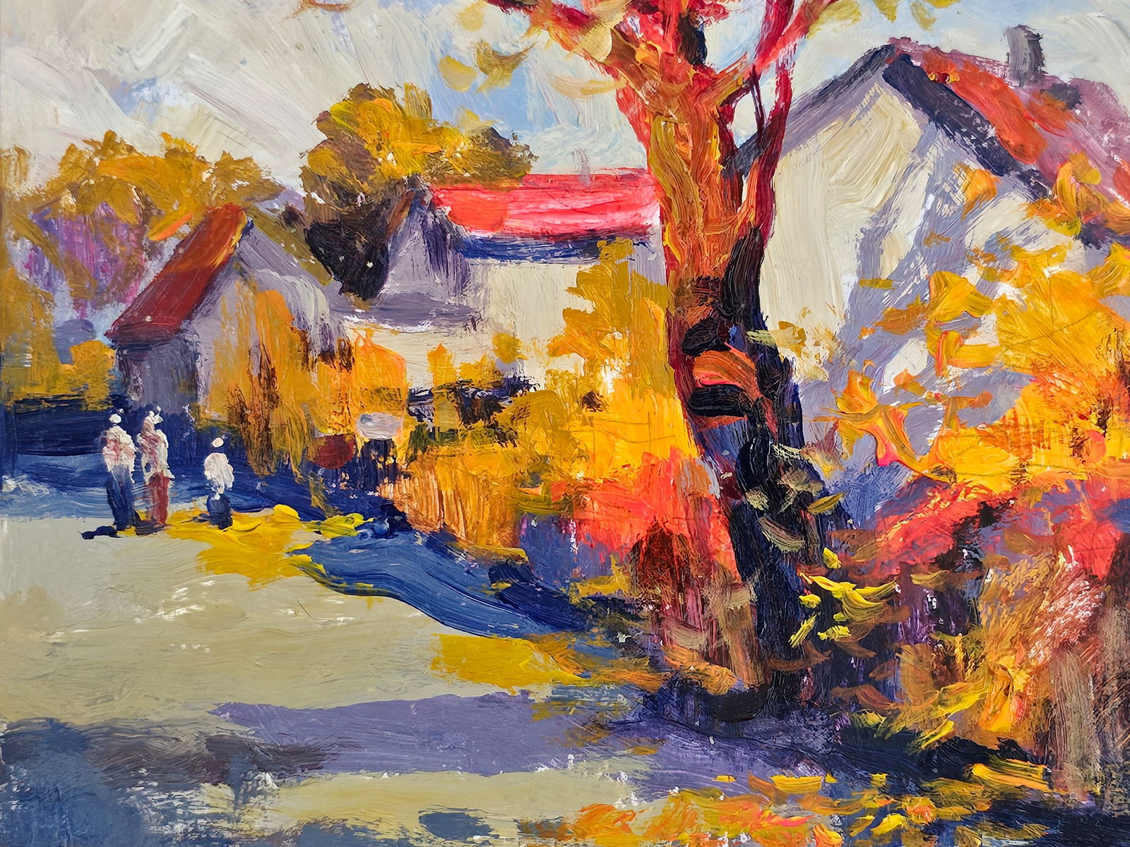 Acrylic painting autumn Vyacheslav Petrovich Babac - 8
