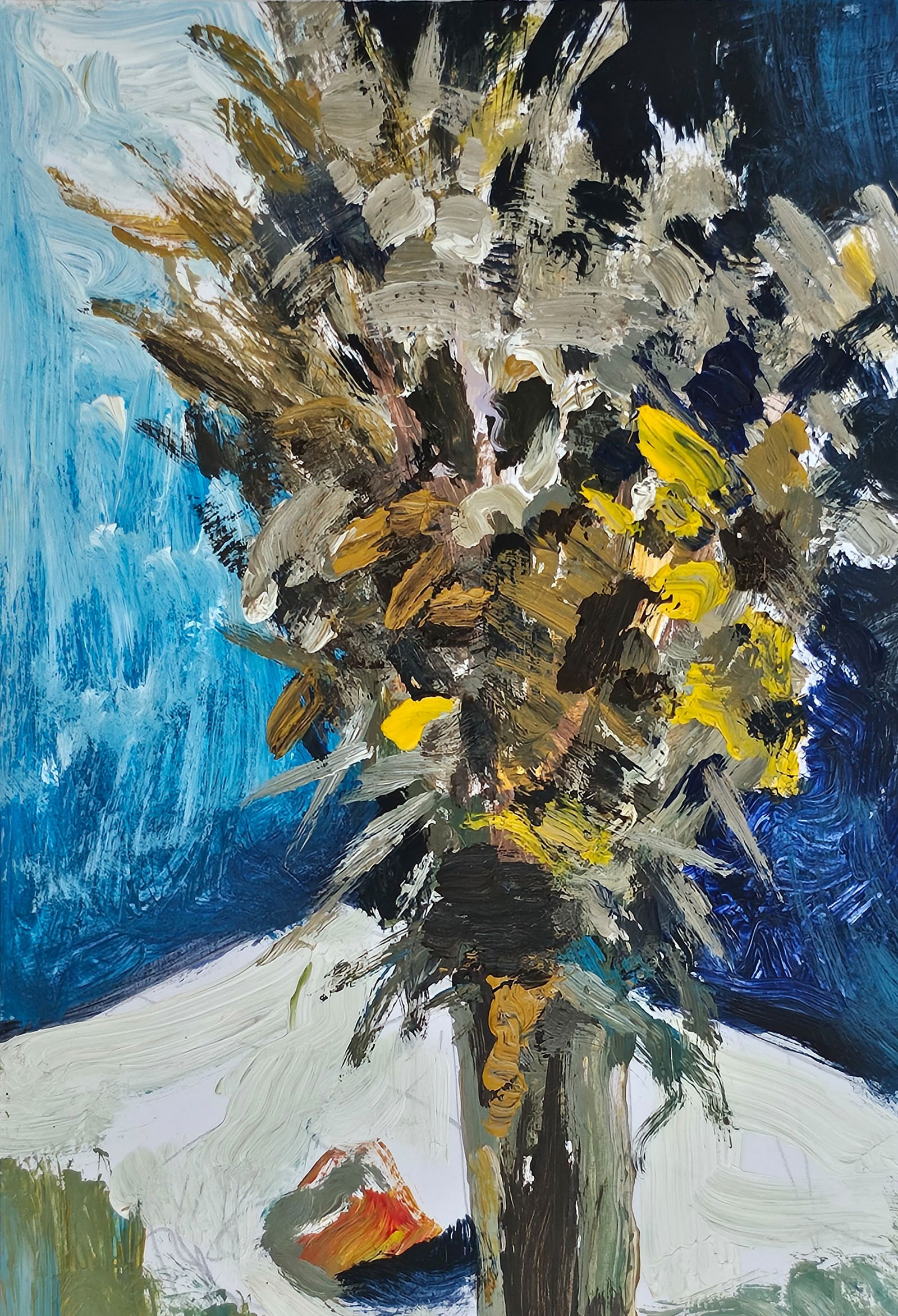 Acrylic painting Dried flowers Vyacheslav Petrovich Babac - 4