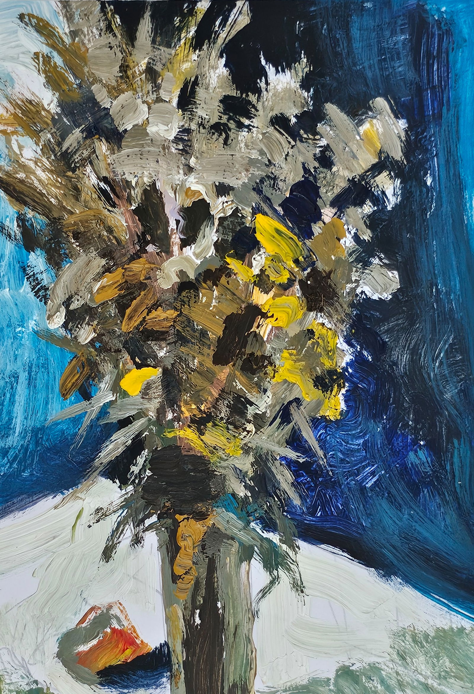 Acrylic painting Dried flowers Vyacheslav Petrovich Babac - 5